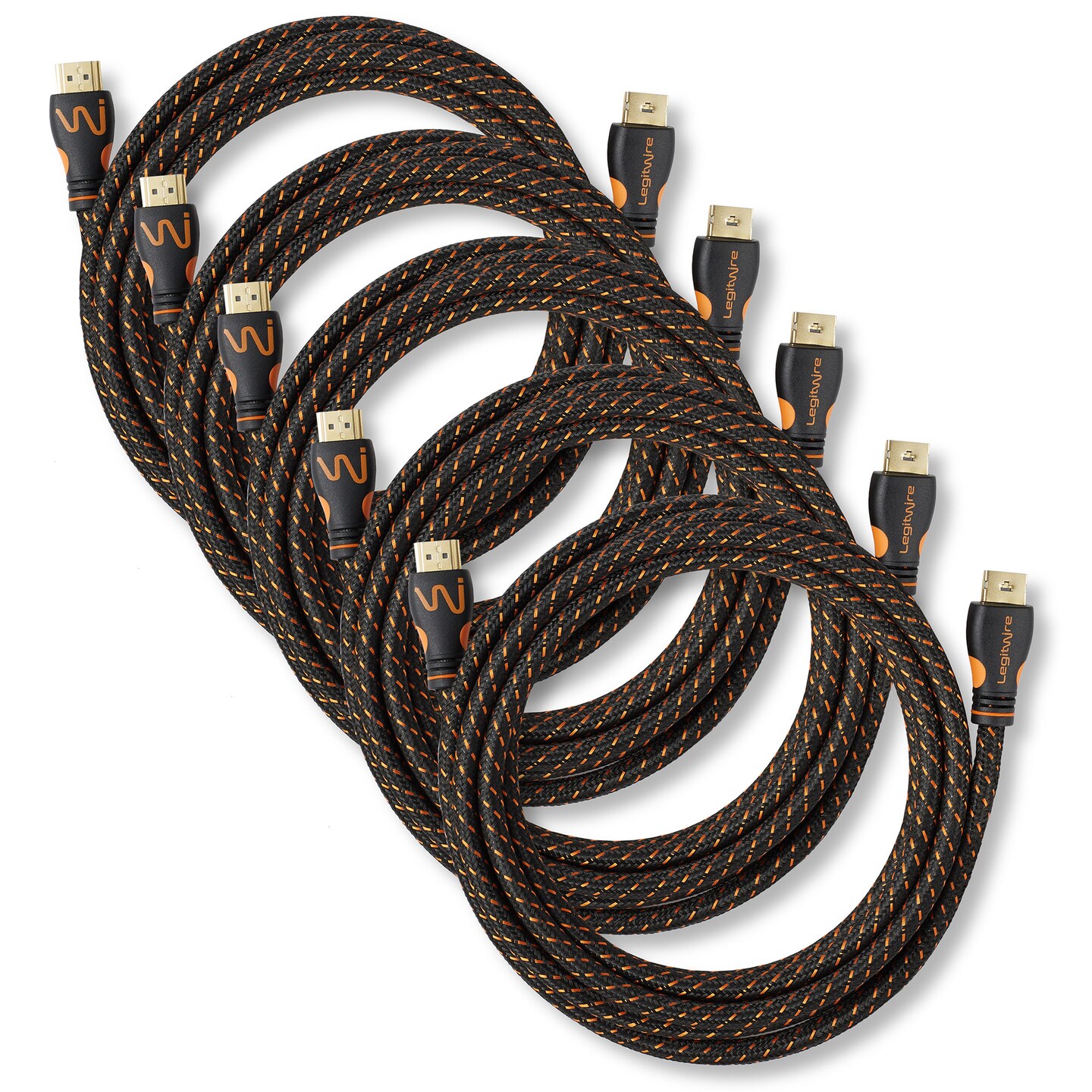 LegitWire 10 ft 4K High Speed HDMI Cables - 18Gbps HDMI 2.0 (4K @ 60hz HDR UHD 4:4:4 Chroma) - Ethernet - Locking Head - Deep Color Ultra HD with ARC, 3D, HDCP 2.2, 28AWG, Gold Plated