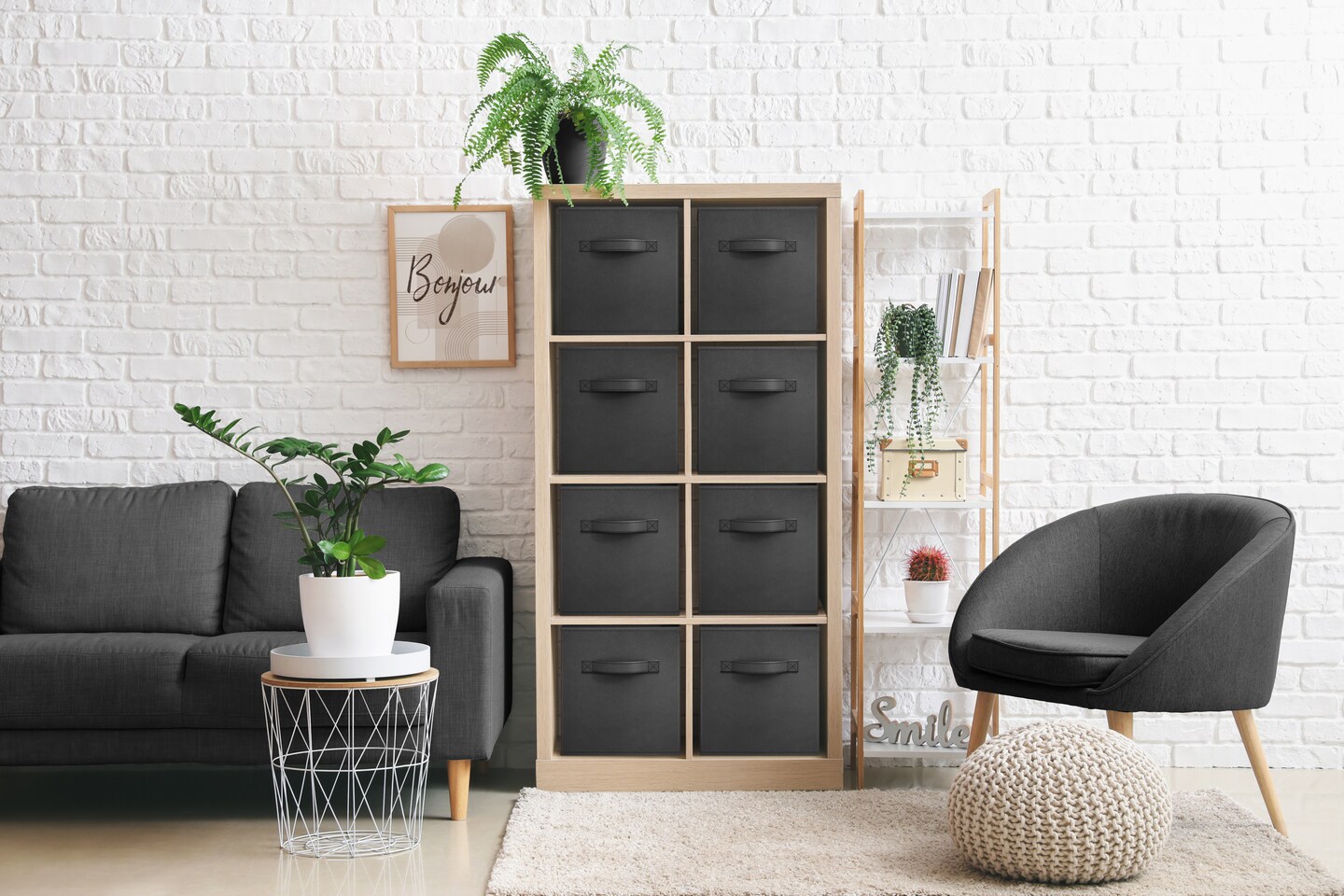 Sorbus 8 Pack 11 Inch Foldable Storage Cubes with Handles- for Organizing Home, Shelves, Nursery, Playroom, Closet and More