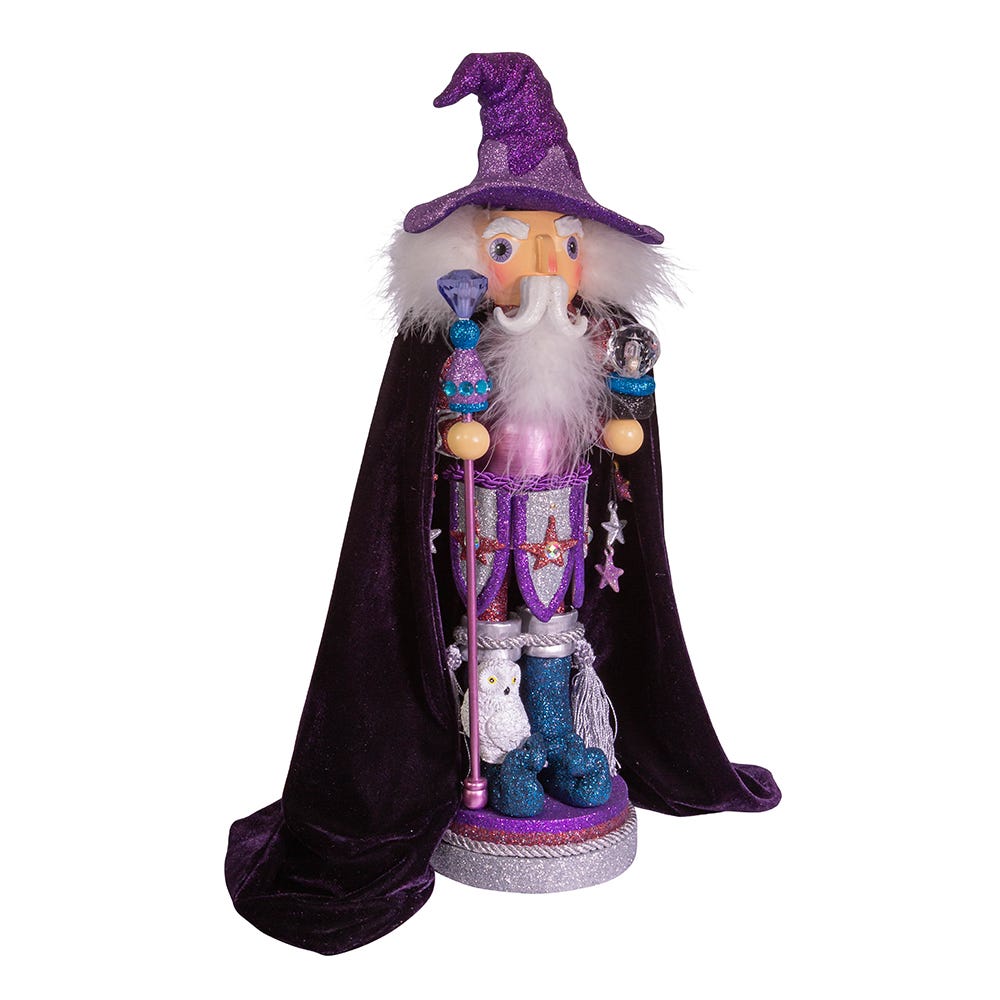 Kurt Adler 18-Inch Hollywood&#x2122; Purple Wizard Nutcracker