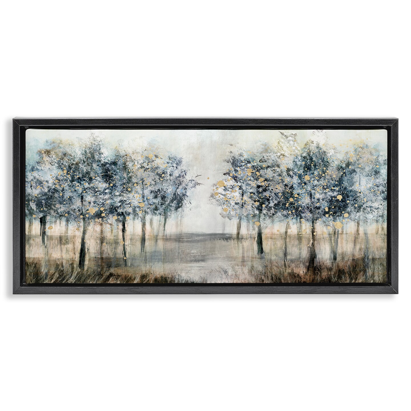 Stupell Industries Modern Tree Grove Framed Floater Canvas Wall Art
