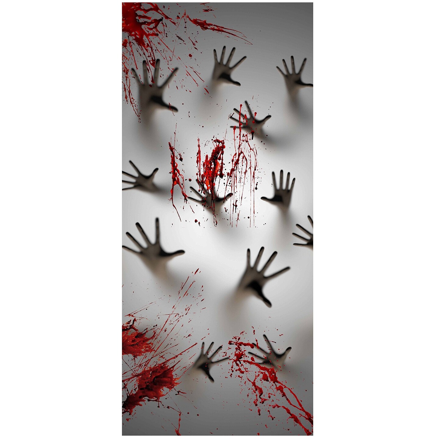 Halloween Haunted House Decoration Window Door Cover Zombie Hands Indoor Outdoor Decoration (72X30 Inches), Window and Wall Cover Indoor Outdoor Decoration