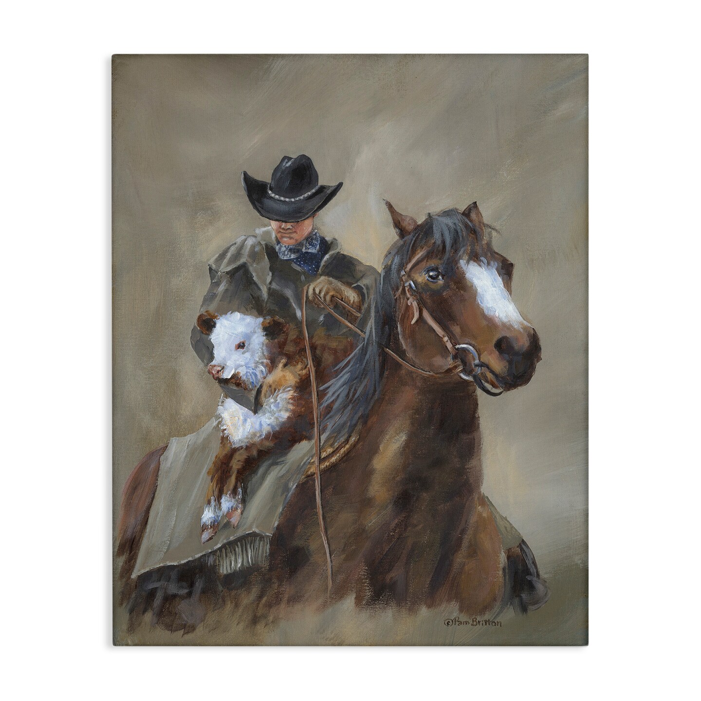 Stupell Industries Ranch Cowboy Western Horse Canvas Wall Art