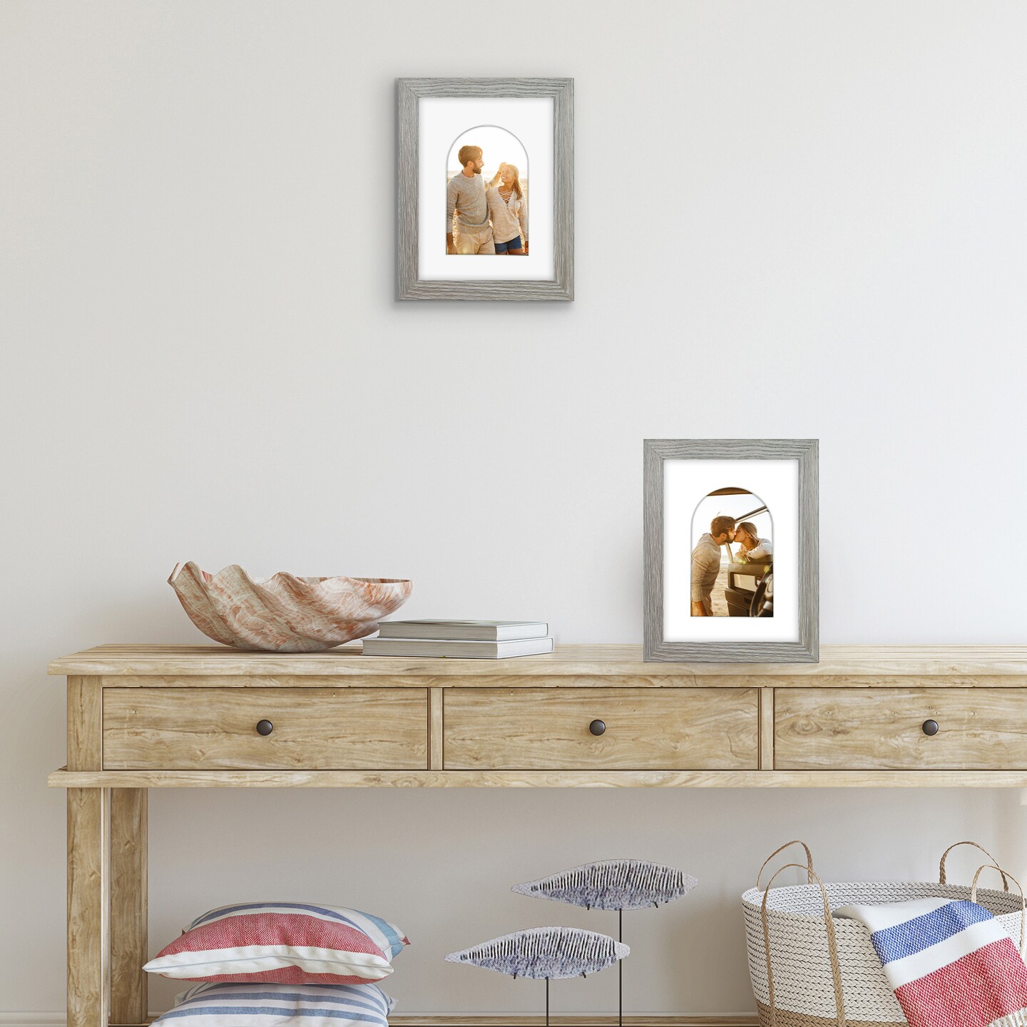 Americanflat Picture Frame with Arch-Shaped Mat - Ideal for Any Room, Living Rooms, Dorm Room