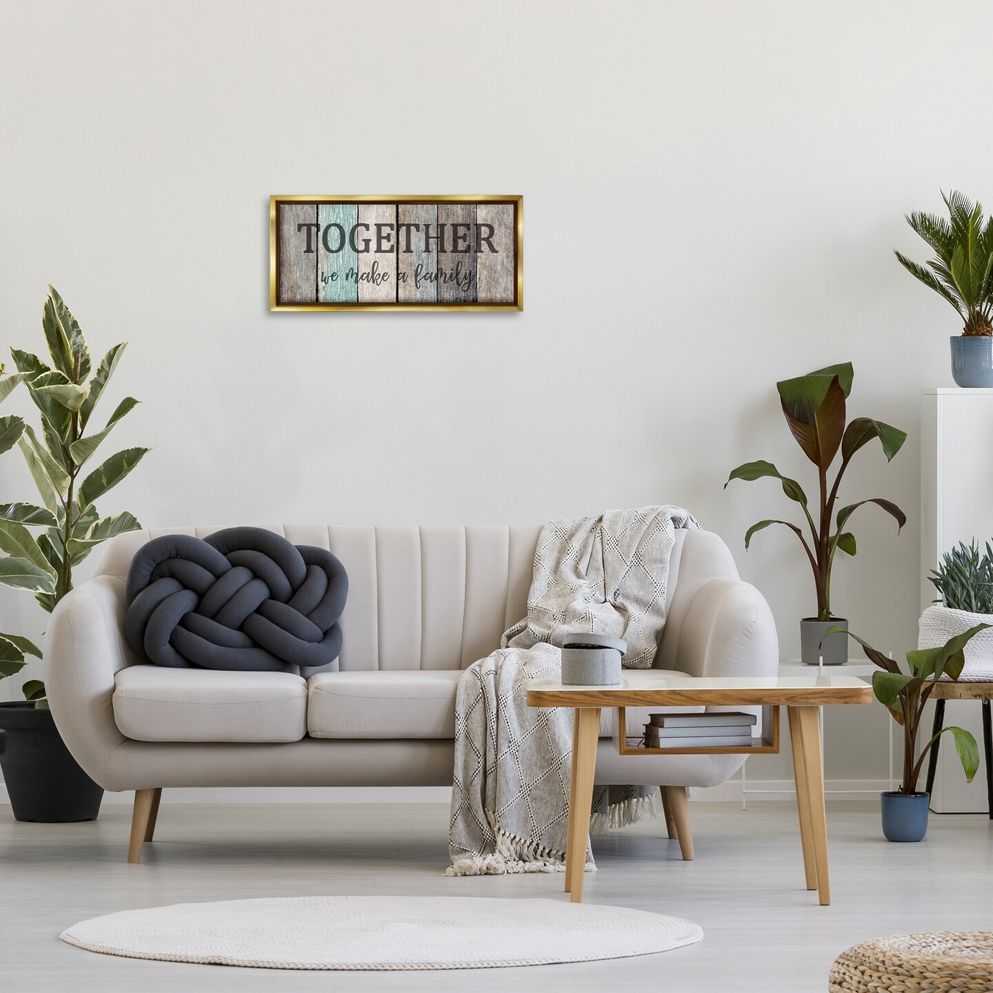 Stupell Industries Together We Make a Family Quote Framed Floater Canvas Wall Art