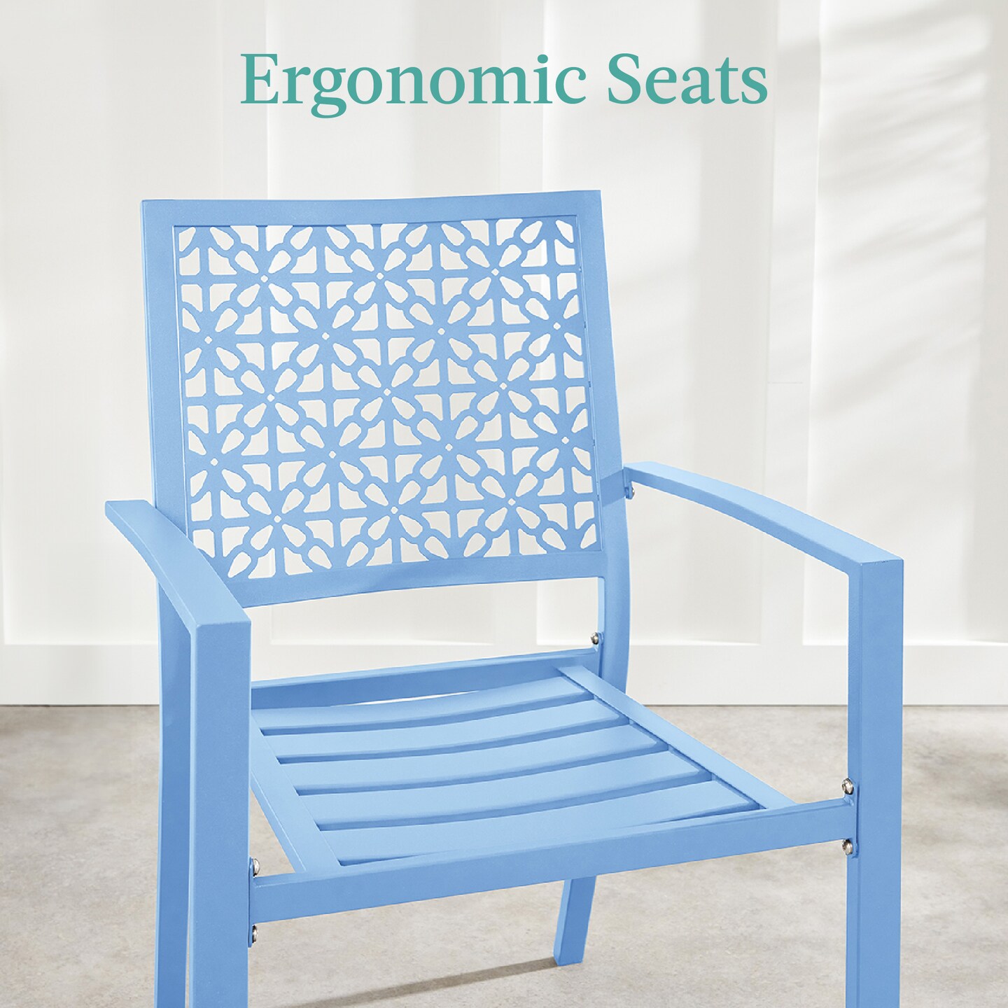 Best Choice Products 3-Piece Stackable Patio Bistro Set, Outdoor Chat Furniture w/ 2 Chairs, Table