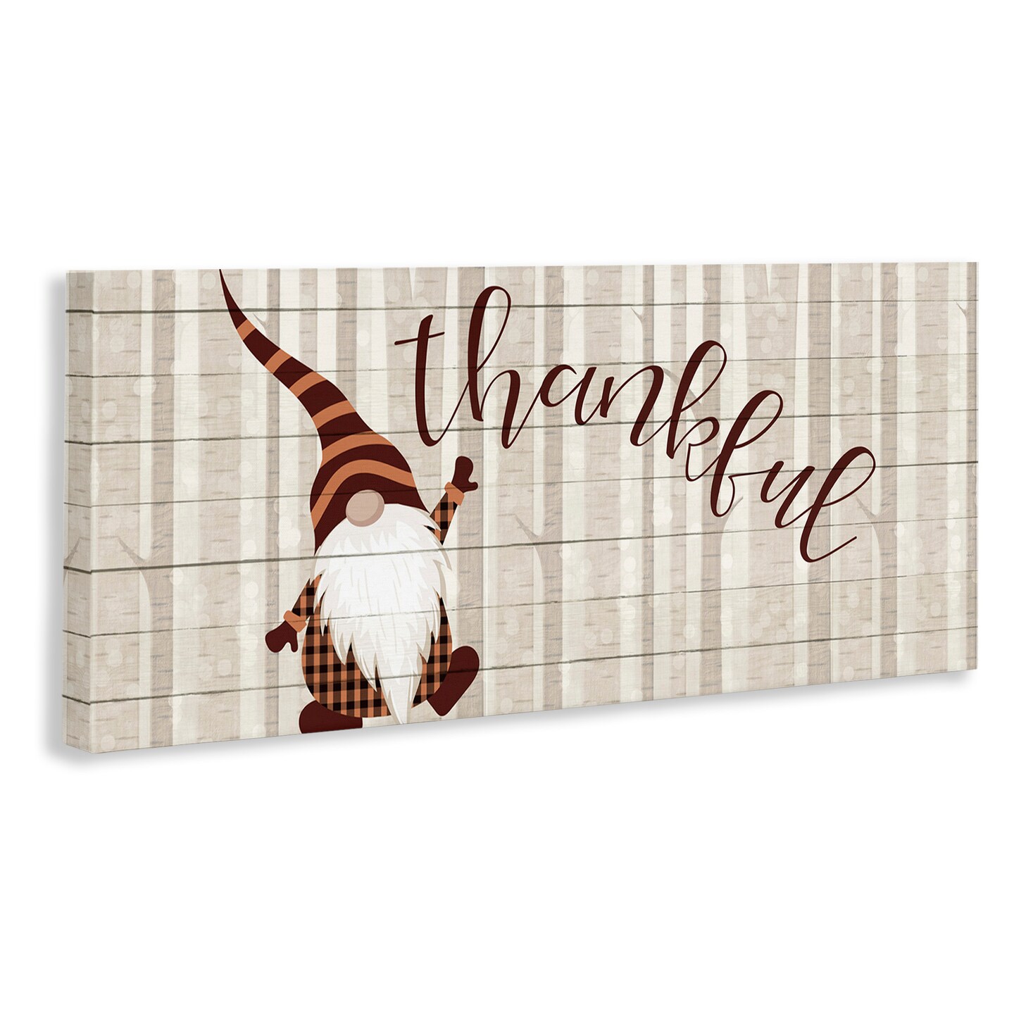 Stupell Industries Thankful Harvest Forest Gnome Canvas Wall Art