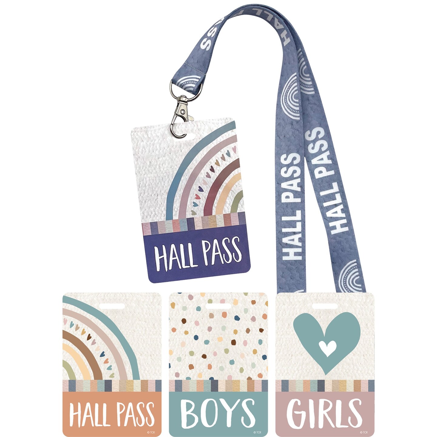 Everyone Welcome Hall Pass Lanyards