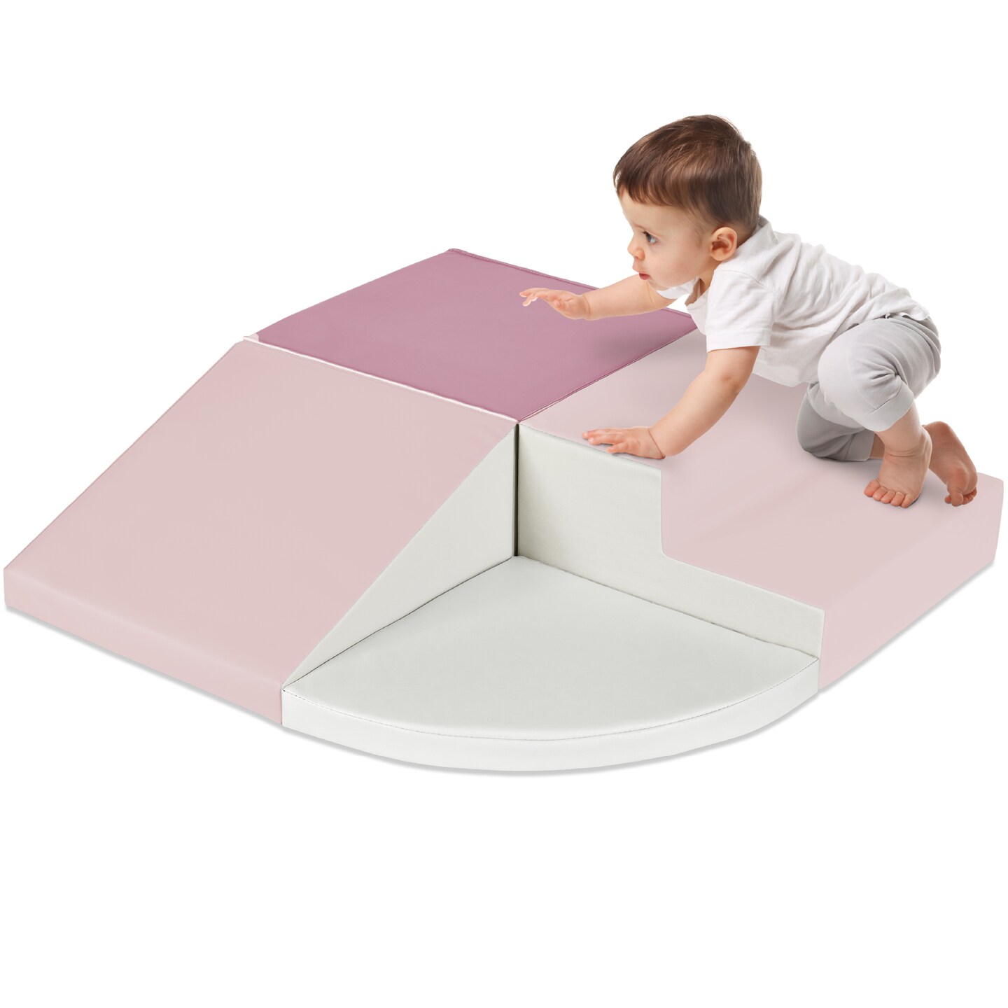 Best Choice Products 4-Piece Kids Climb &amp; Crawl Soft Foam Block 