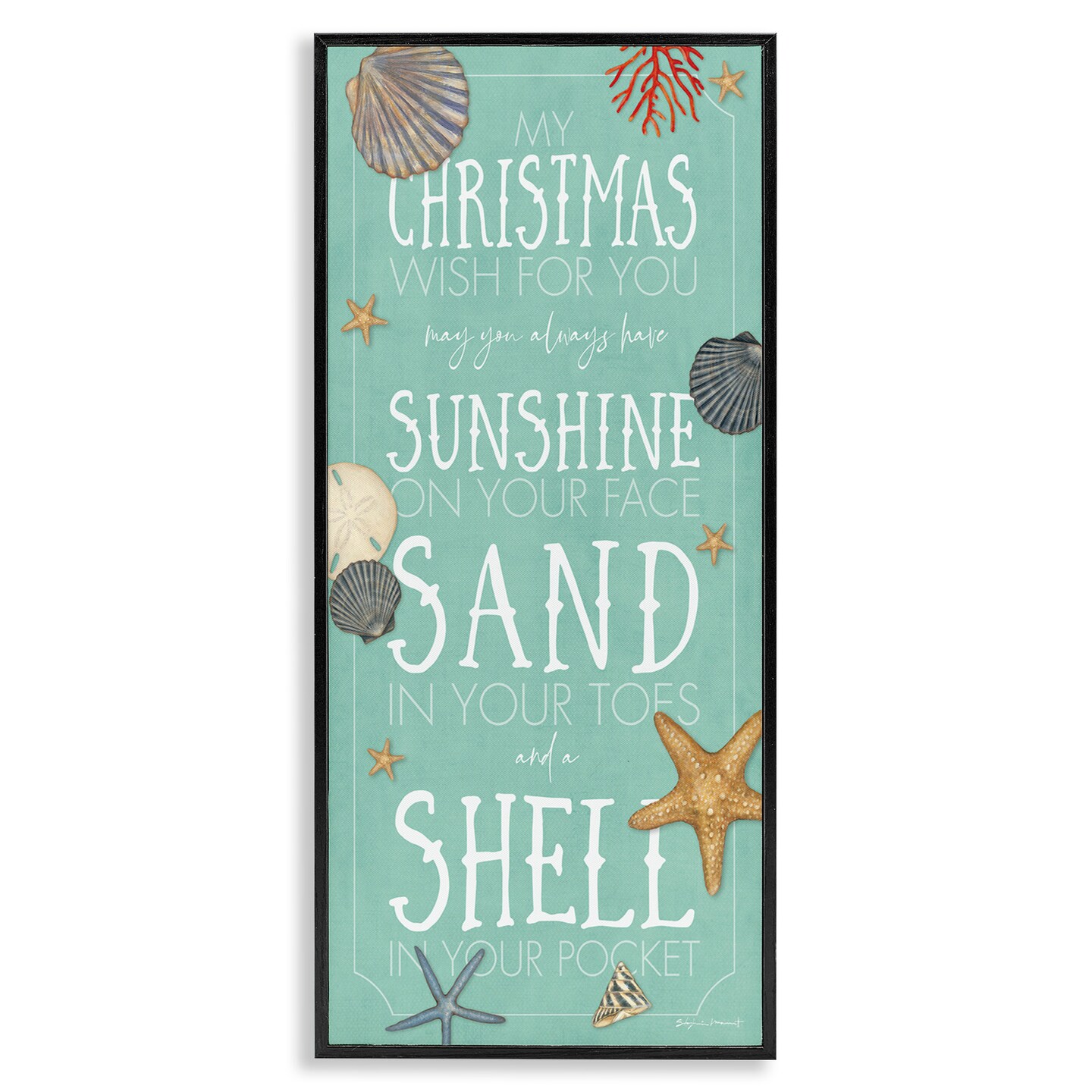Stupell Industries Wish For You Christmas Phrase Framed Giclee Art