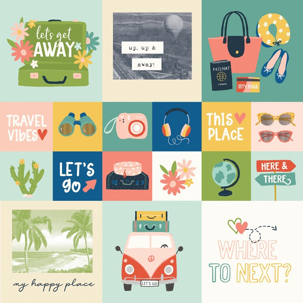 Pack Your Bags Double-Sided Cardstock 12&#x22;X12&#x22;