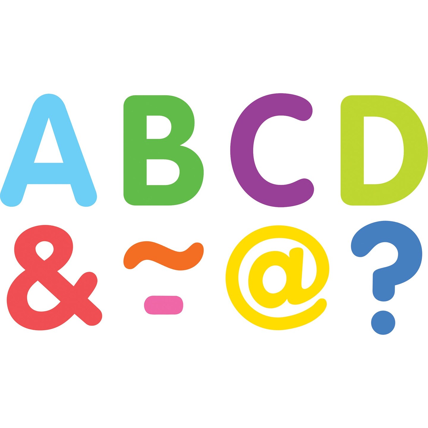 Colorful Classic 2&#x22; Magnetic Letters, 87 Pieces