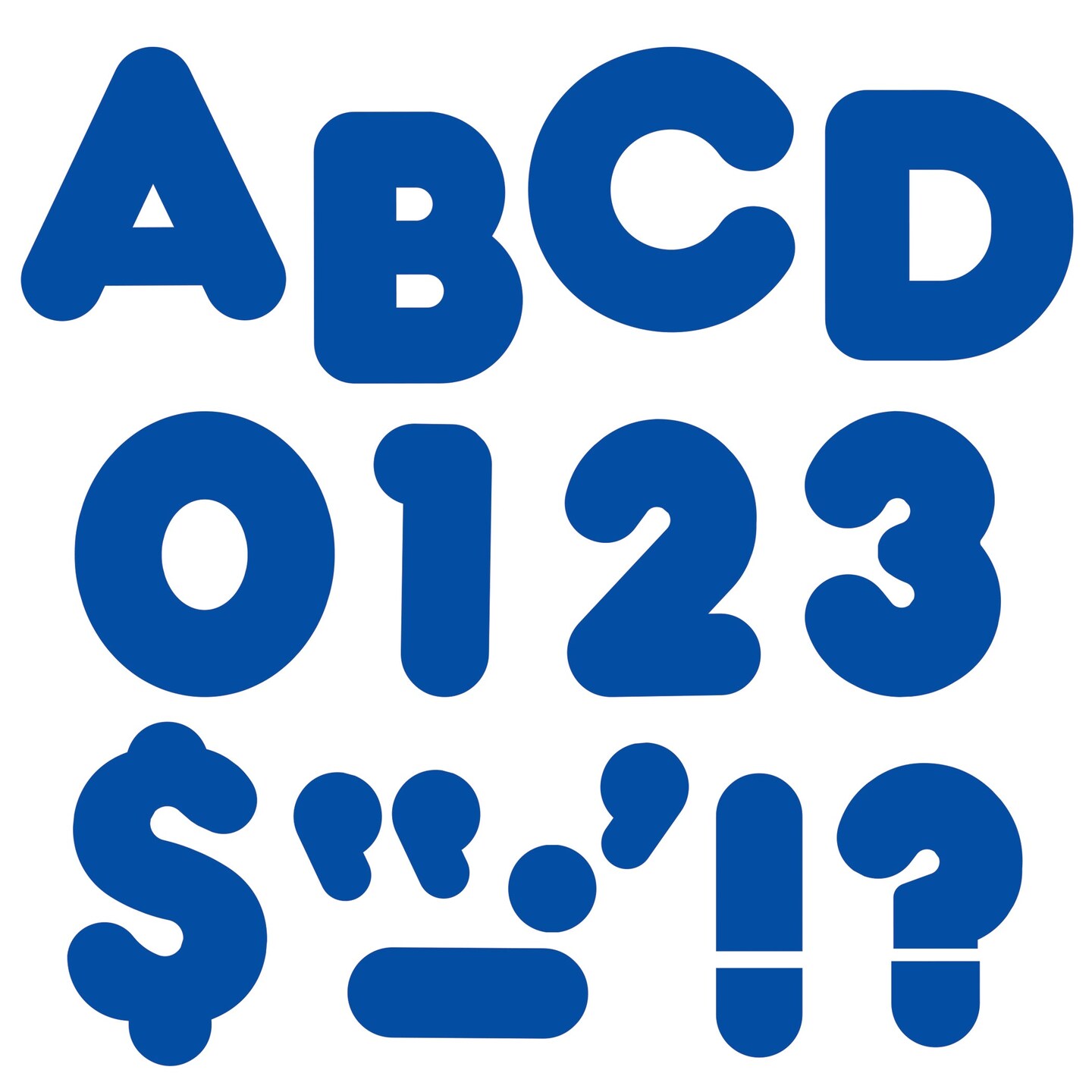 Royal Blue 4&#x22; Casual Uppercase Ready Letters&#xAE;