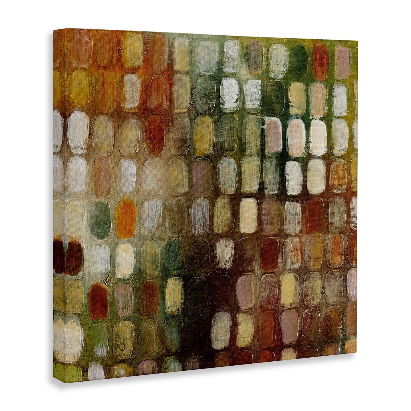 Stupell Industries Earth Tone Oval Abstraction Canvas Wall Art