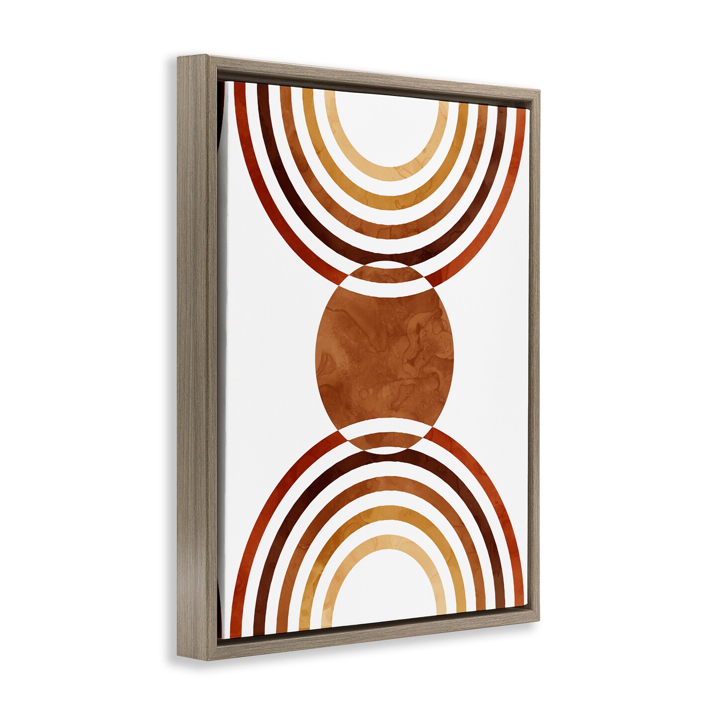 Stupell Industries Boho Earthy Arches Framed Floater Canvas Wall Art