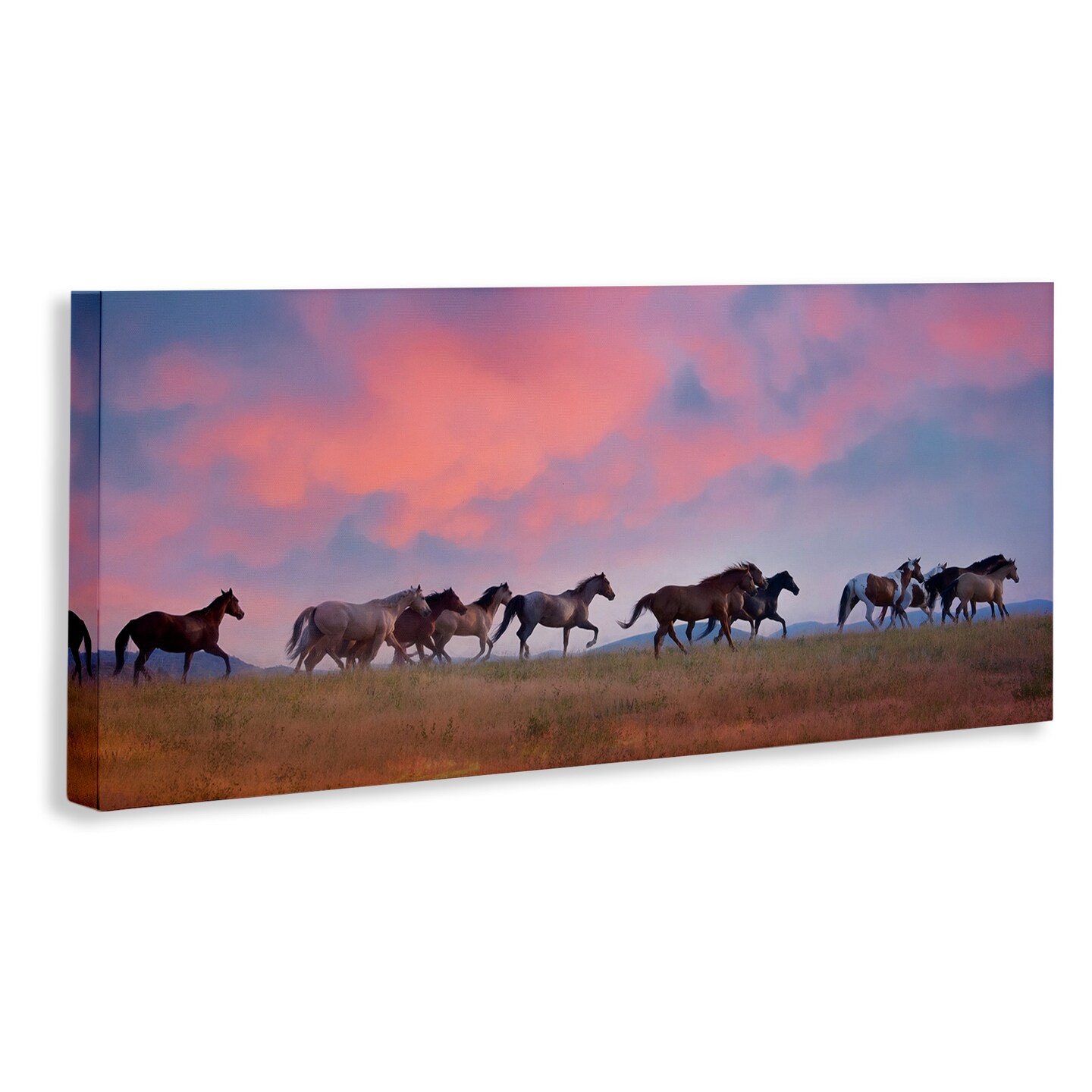 Stupell Industries Wild Horses at Sunset Canvas Wall Art