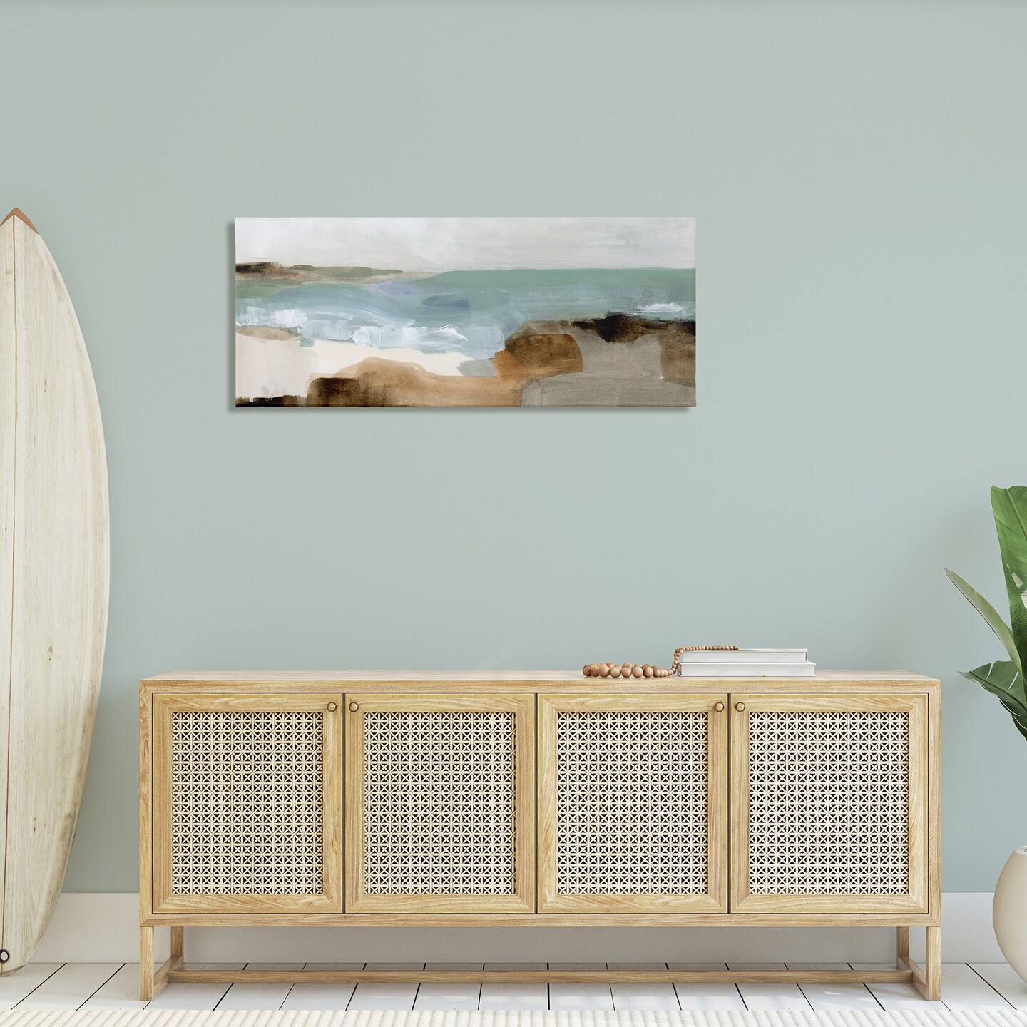 Stupell Industries Abstract Ocean Wave Landscape Canvas Wall Art