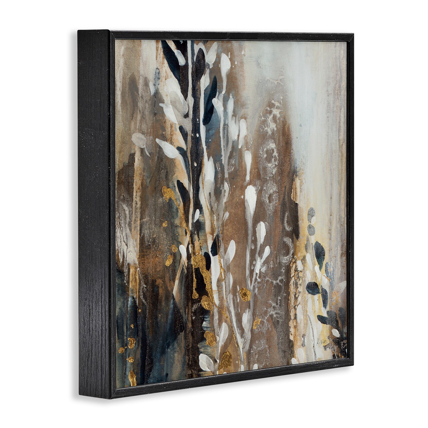 Stupell Industries Abstract Cascading Plants Framed Giclee Art