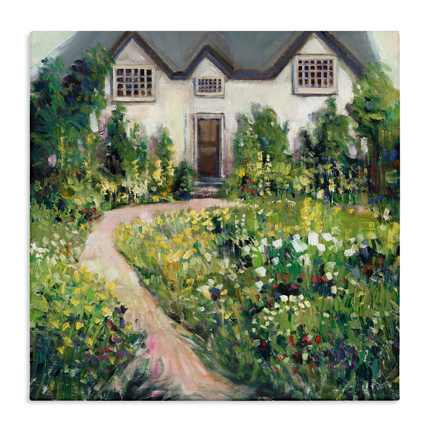 Stupell Industries Rural Floral Cottage Garden Blooms Canvas Wall Art