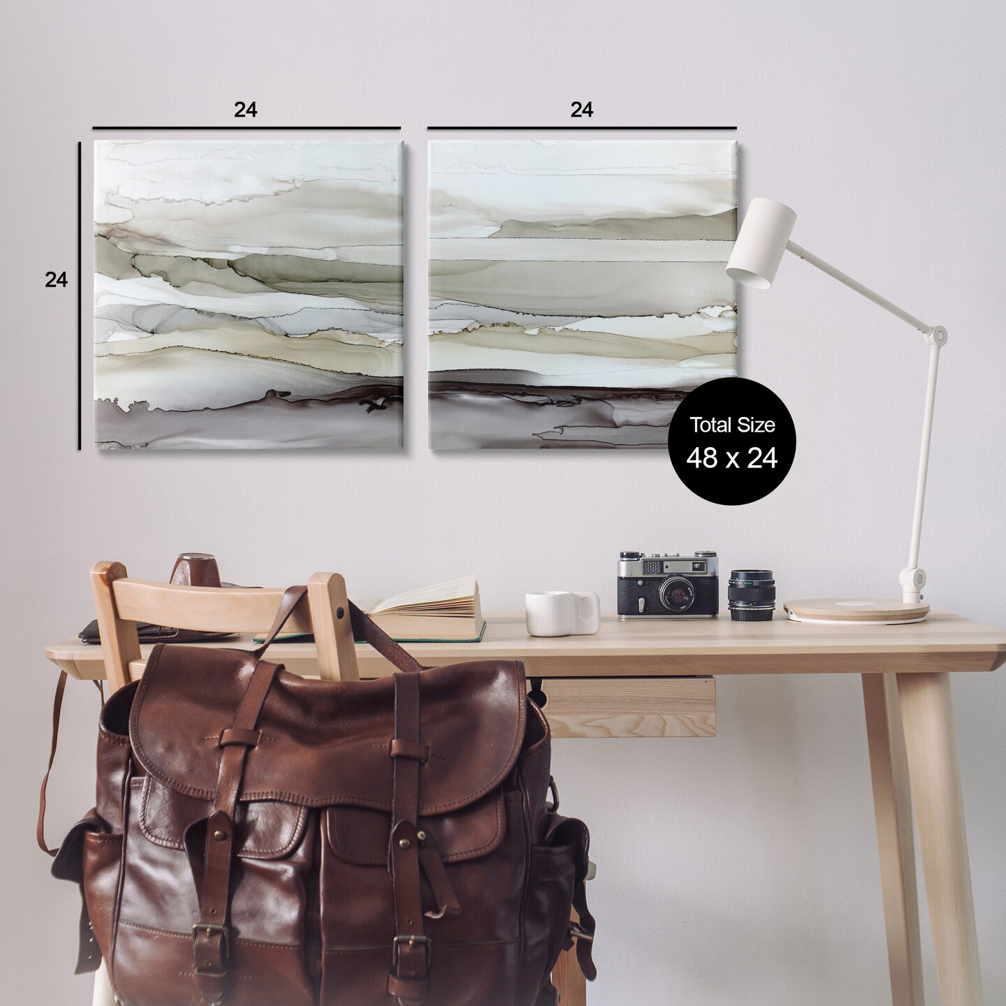 Stupell Industries Abstract Watercolor Wave Interpetation Canvas Wall Art