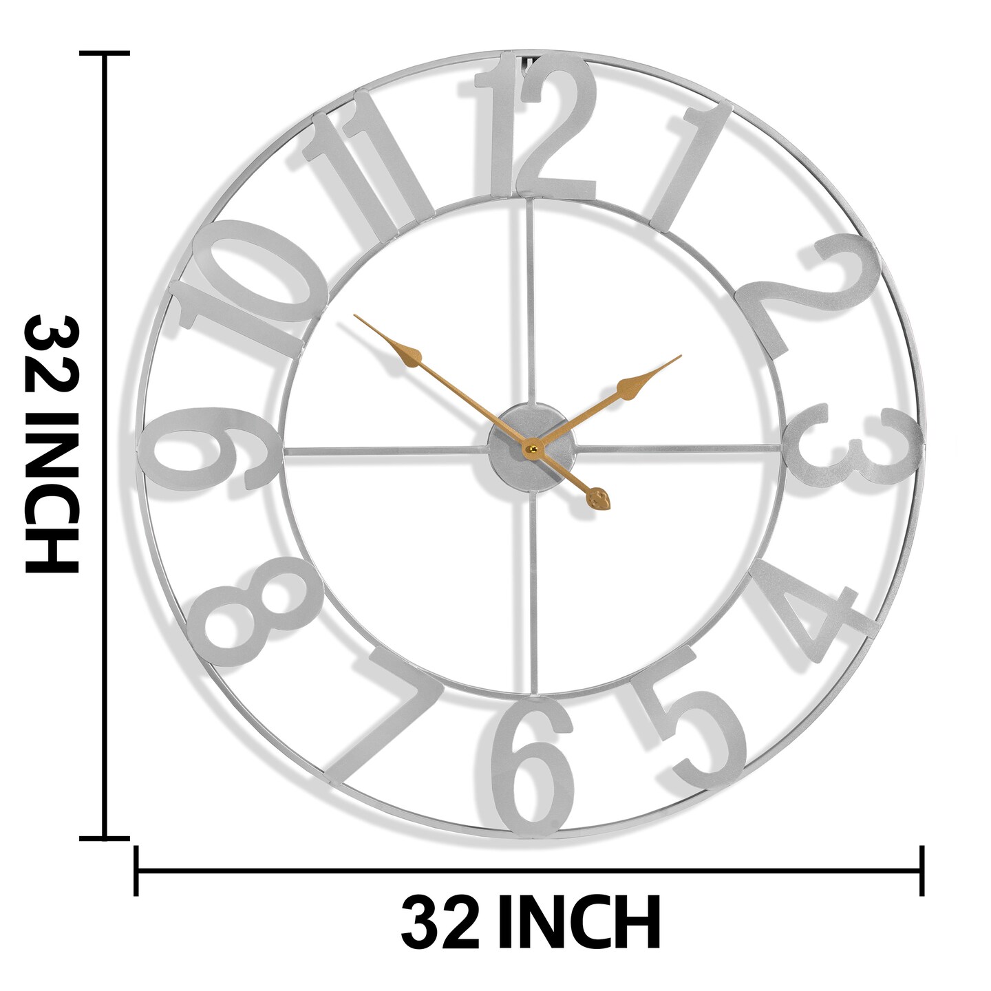 Sorbus Large Wall Clock - 32 inch (81 CM) Battery Operated Analog Wall Clock Decorative for Living Room and Kitchen