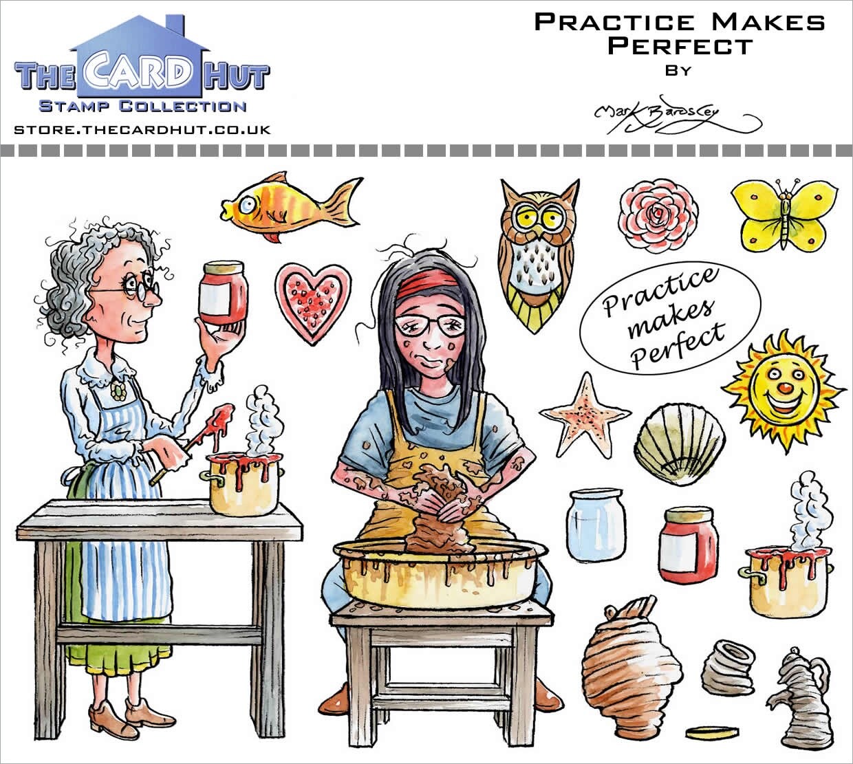 The Card Hut Clear Stamps 4&#x22;X6&#x22; By Mark Bardsley-Garden Sheds - Practice Makes Perfect