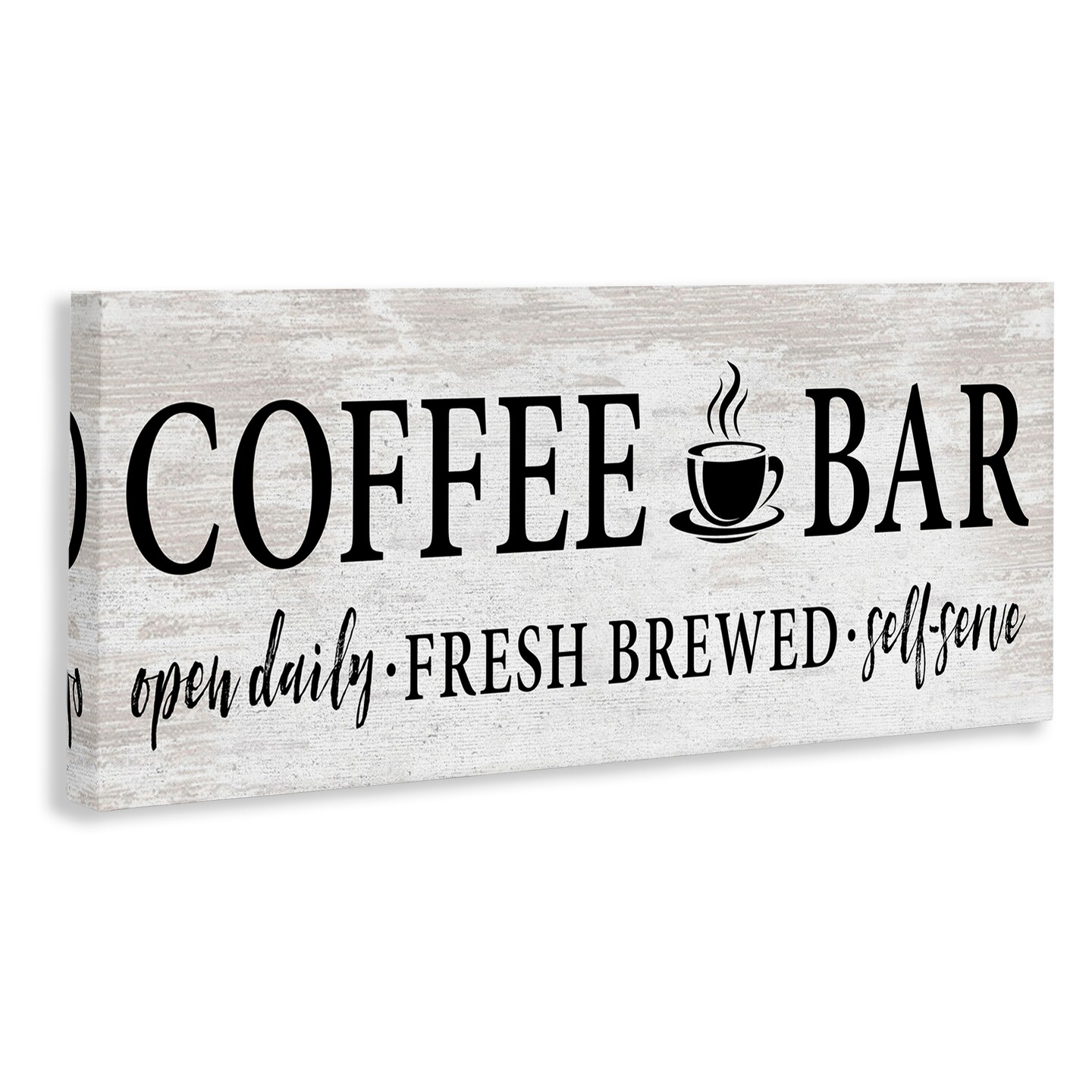 Stupell Industries Coffee Bar Cafe Rustic Sign Canvas Wall Art