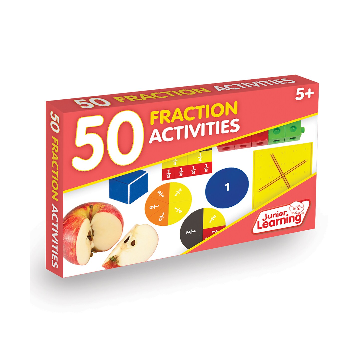 50 Fraction Activities Junior Learning for Ages 5-8 Kindergarten Grade 2 Learning, Math, Numbers, Perfect for Home School, Educational Resources