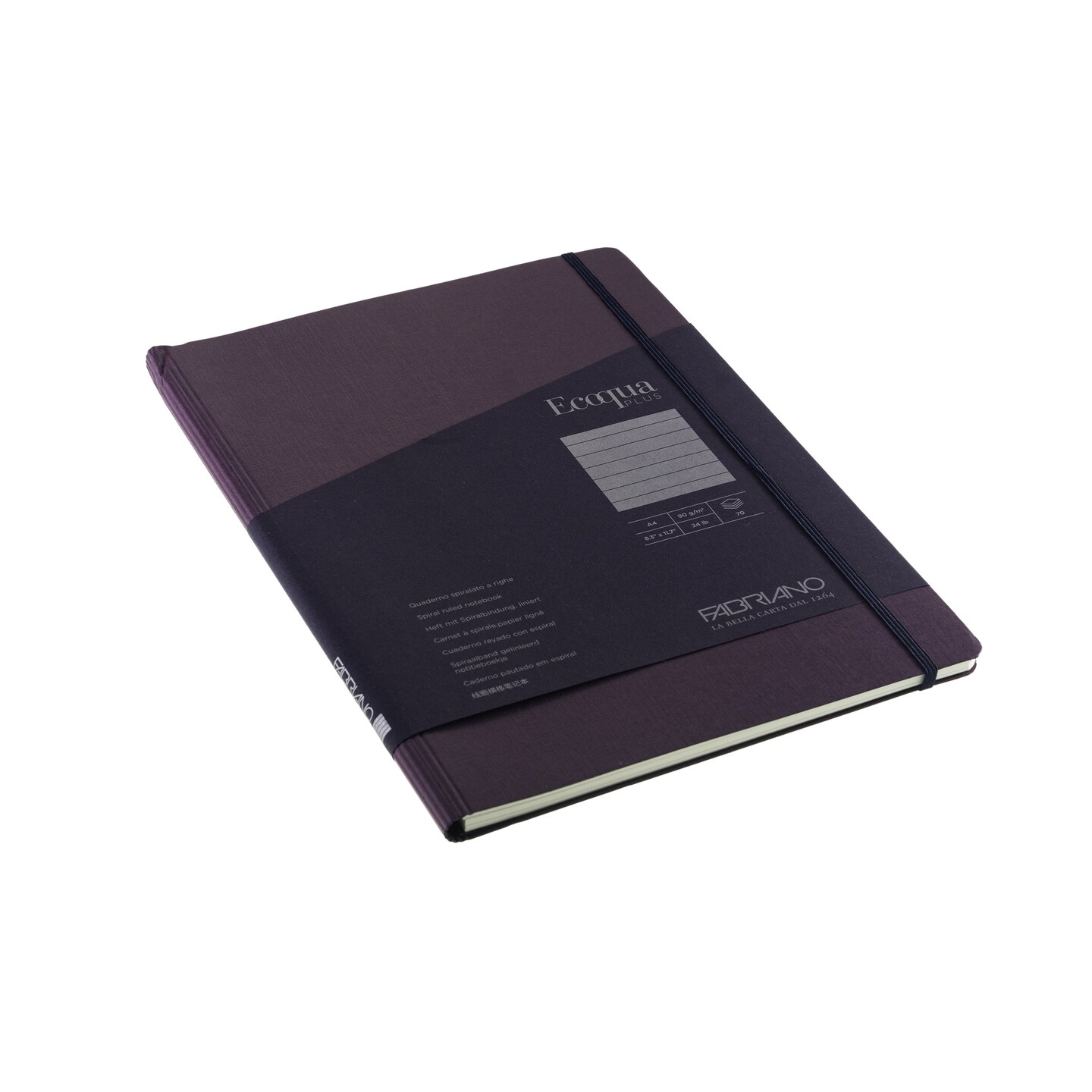 Fabriano Ecoqua Plus Hidden Spiral-Bound Notebook, 8.3" x 11.7", A4