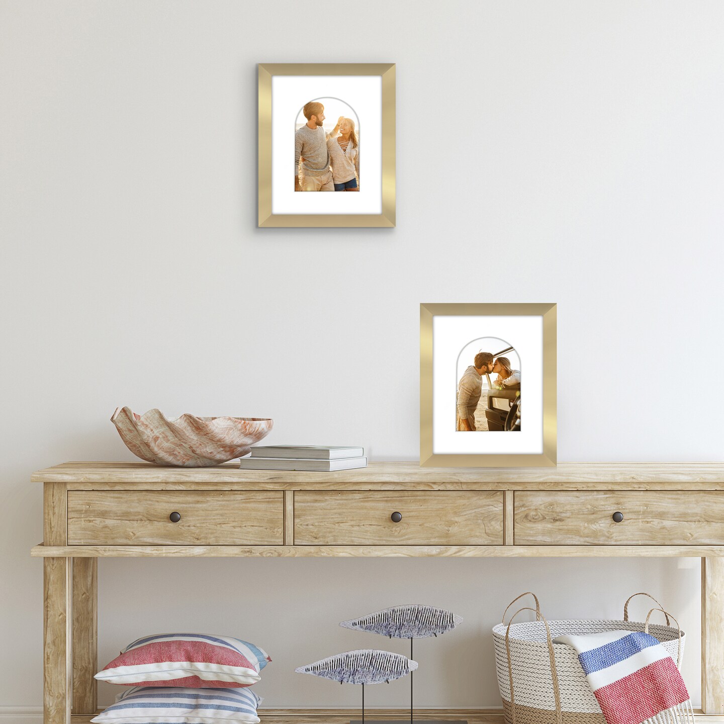 Americanflat Picture Frame with Arch-Shaped Mat - Ideal for Any Room, Living Rooms, Dorm Room