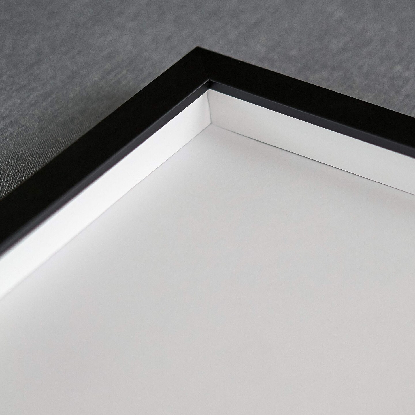 Panoramic Shadow Box 3/4" Depth Black Picture Frame - UV Acrylic, Backing, Hanging Hardware