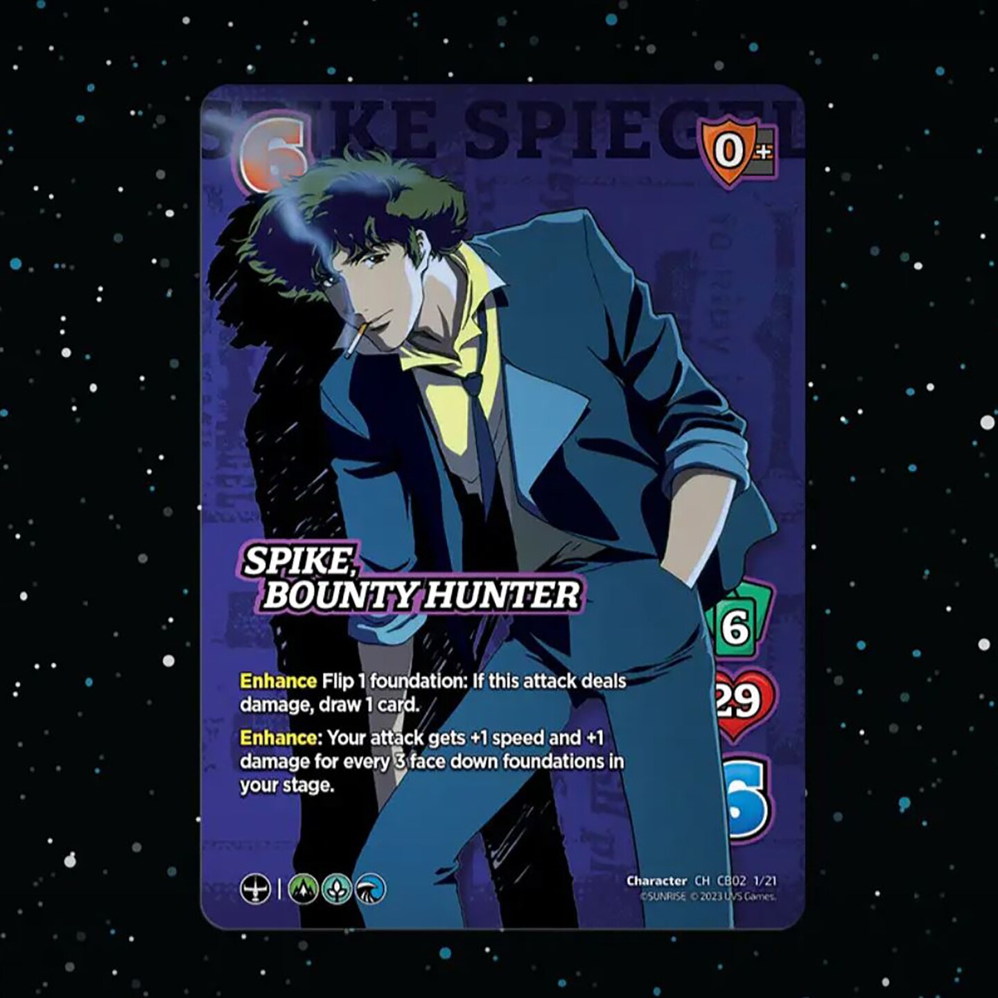 UniVersus: Challenger Series - Cowboy Bebop- Deck-Building Game, 2 Character Options, Spike &#x26; Faye, 60 Card Deck, UVS Games