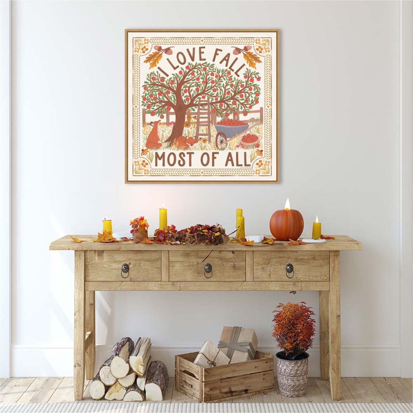 Autumn Days II by Laura Marshall Framed Canvas Wall Art