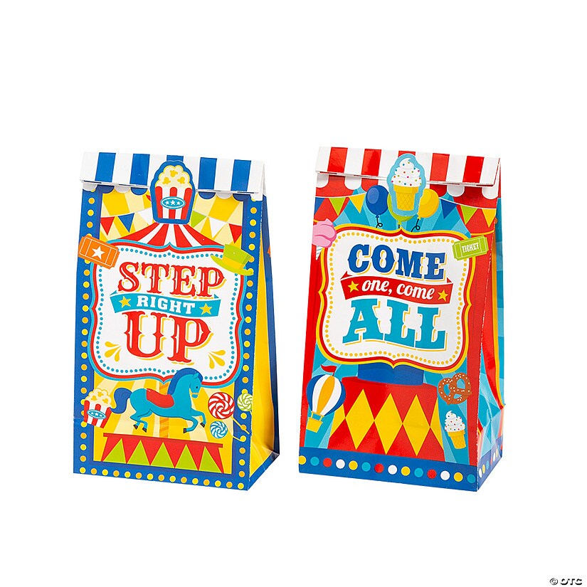 Carnival Treat Bags with Stickers Bulk 48 Pc