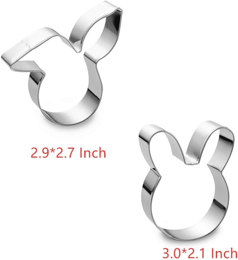 Easter Bunny Cookie Cutter Set -5 Pieces - Different Shapes Stainless Steel