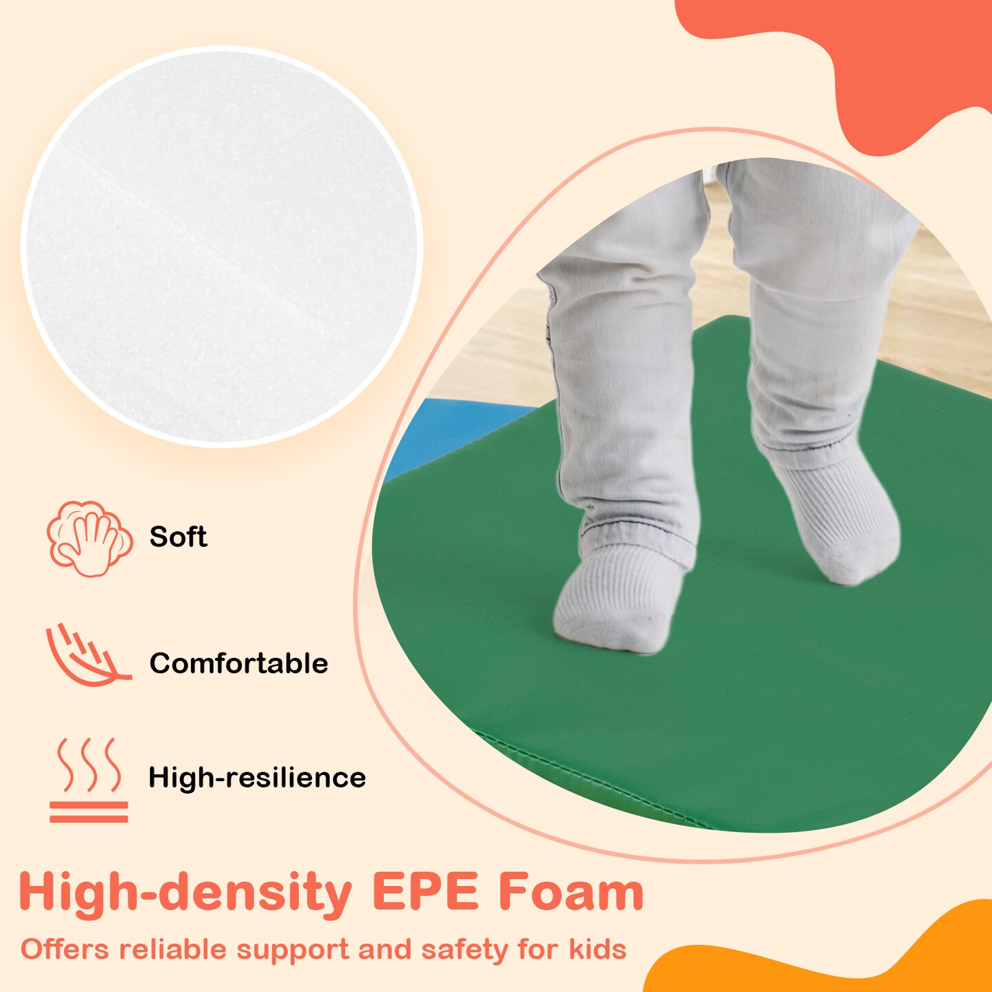 Multi-Color PU Leather Climbing Blocks Set with EPE Foam for Kids&#x2019; Play