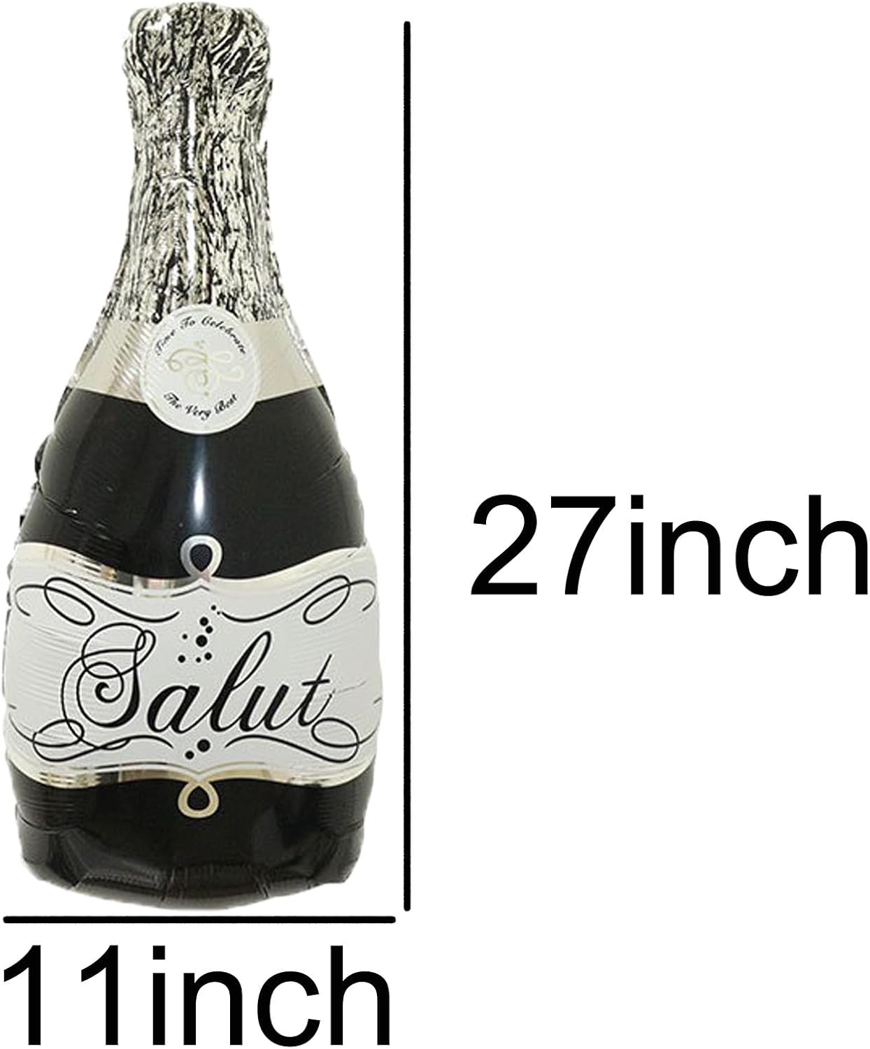 Black Champagne Bottle Balloons Salut Foil Aluminum Balloon Birthday Party Supplies Baby Shower Wedding Engagement Party Decorations