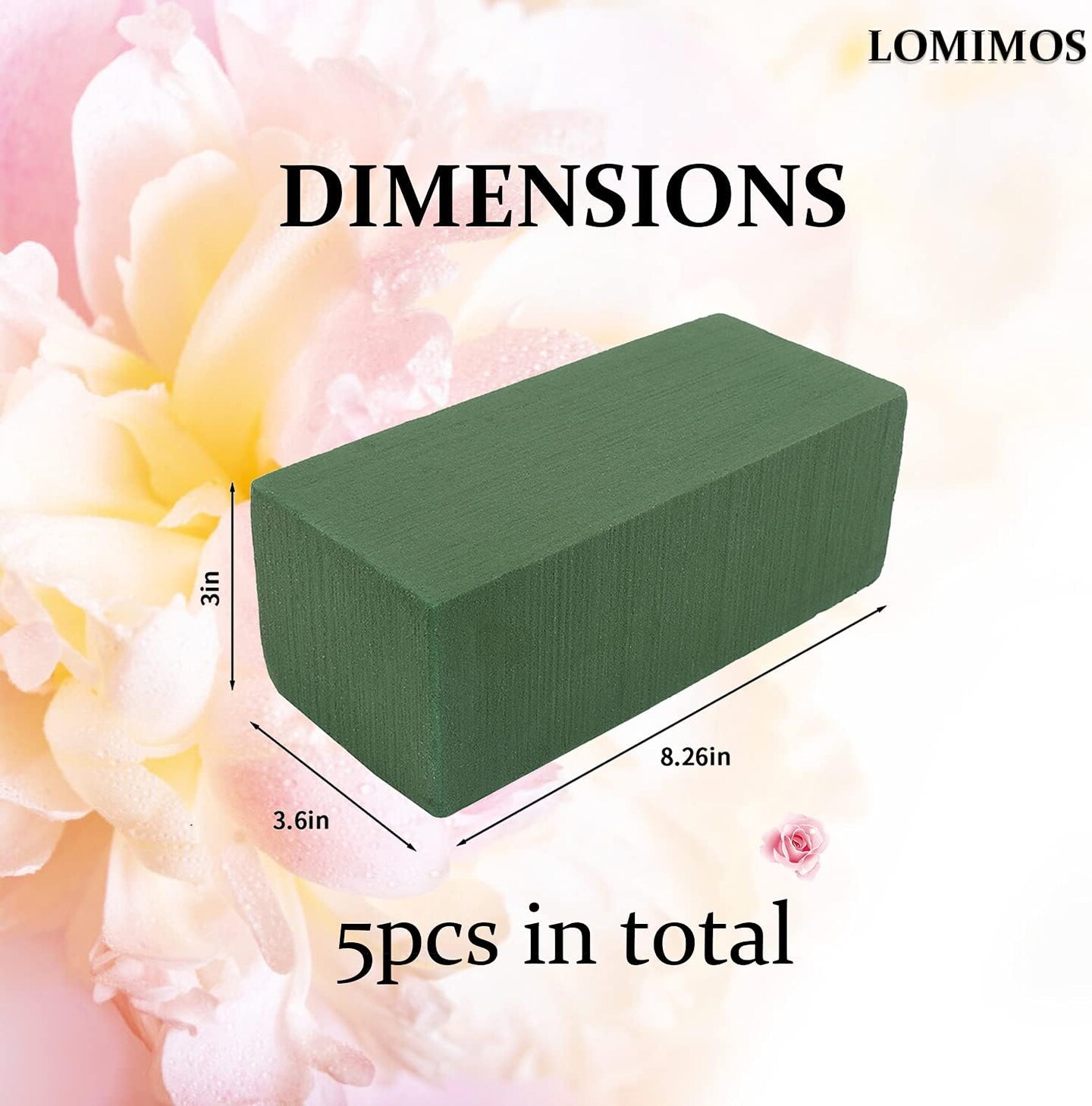 5PCS Wet Floral Foam Bricks,Florist Green Blocks Supplies for Flower Arrangement DIY Craft