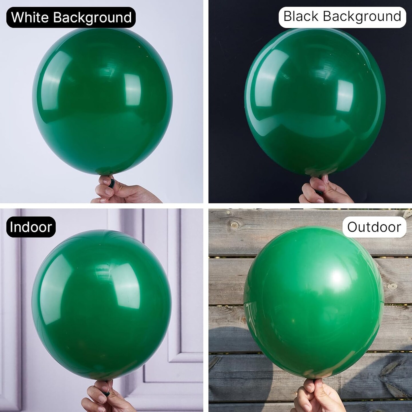 Hunter Green Balloons, 140 pcs Dark Green Balloons Different Sizes Pack of 18 Inch 12 Inch 10 Inch 5 Inch Deep Green Balloons for Balloon Garland Balloon Arch as Party Decorations, Green-Y56