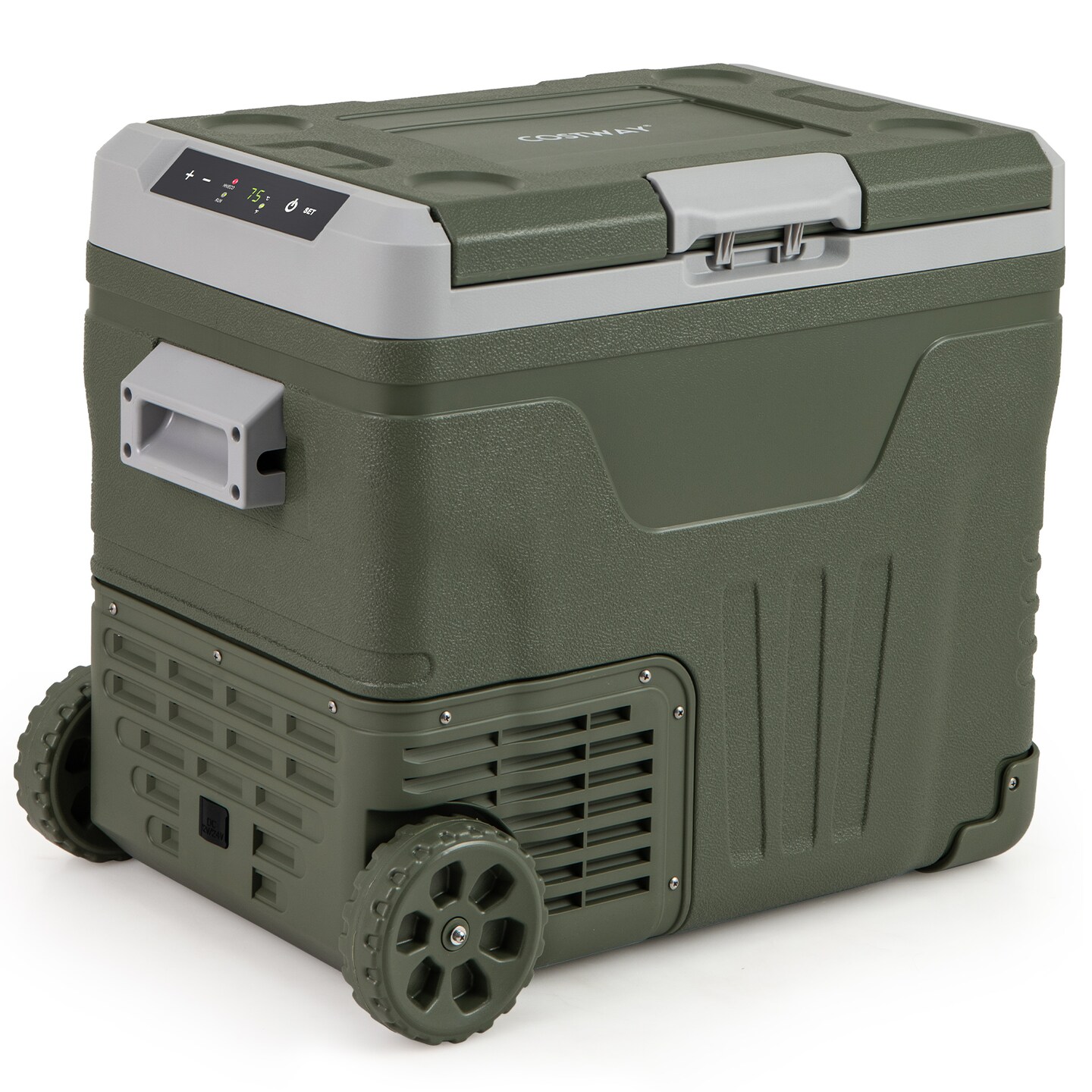 12 Volt Car Refrigerator Portable Car Fridge with Adjustable Range and LCD Touch Control Panel