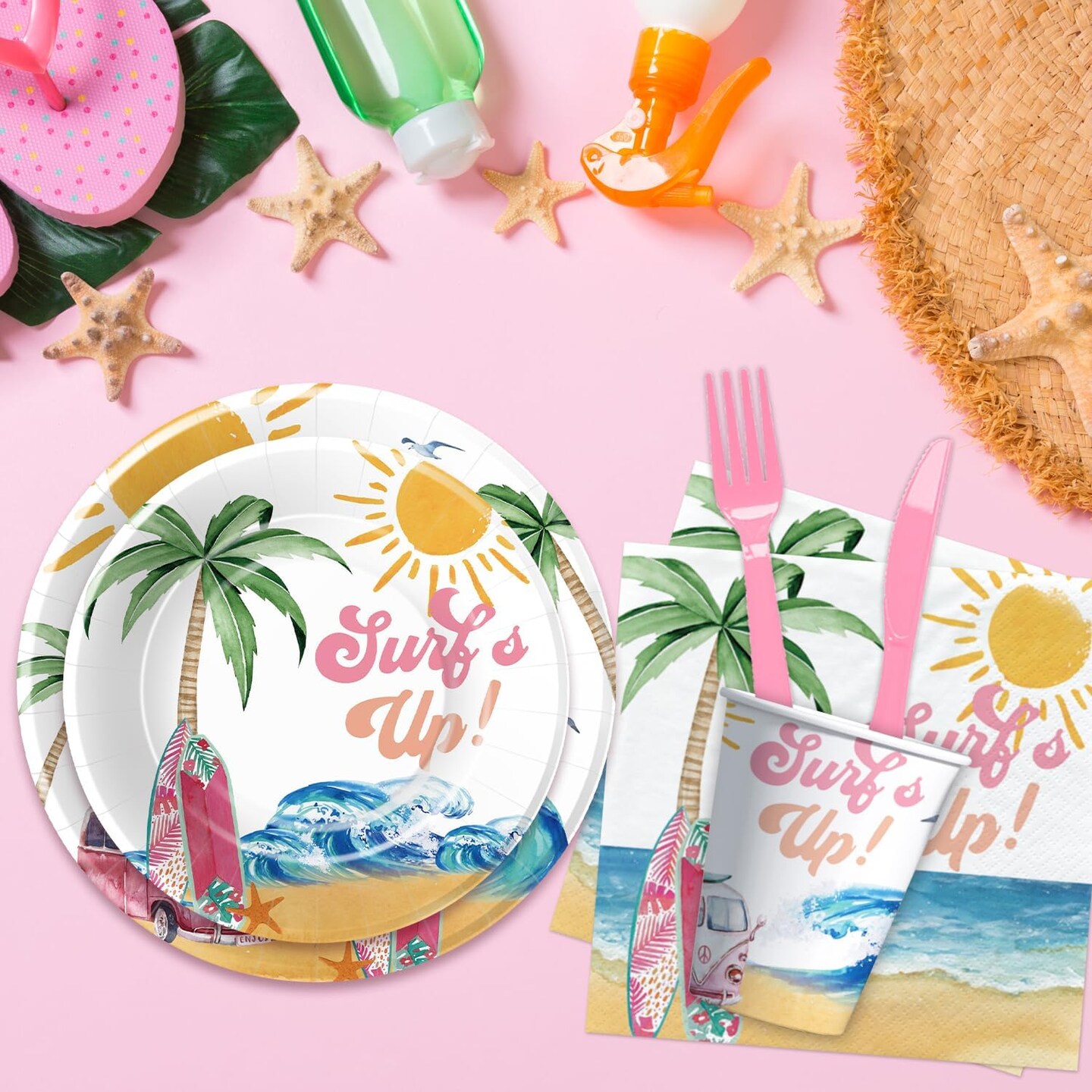 Surfs Up Party Decorations Girls Summer Tableware