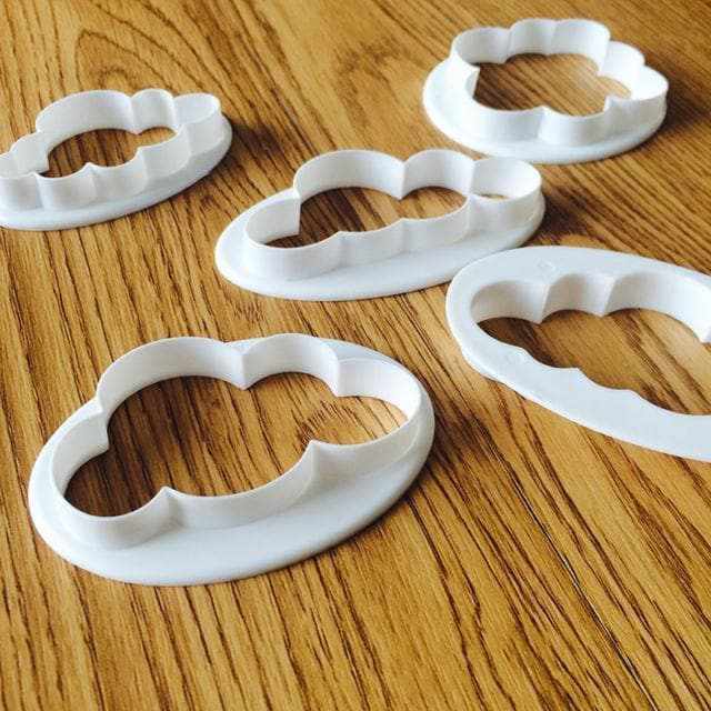 5 PC Clouds and Cloud Shape Cookie Cutter Set