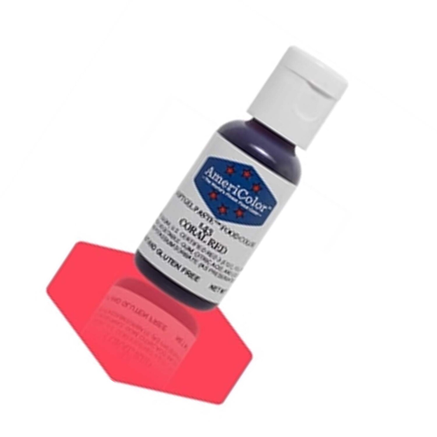 Coral Red Soft Gel Paste Food Color AmeriColor 3/4 Ounce