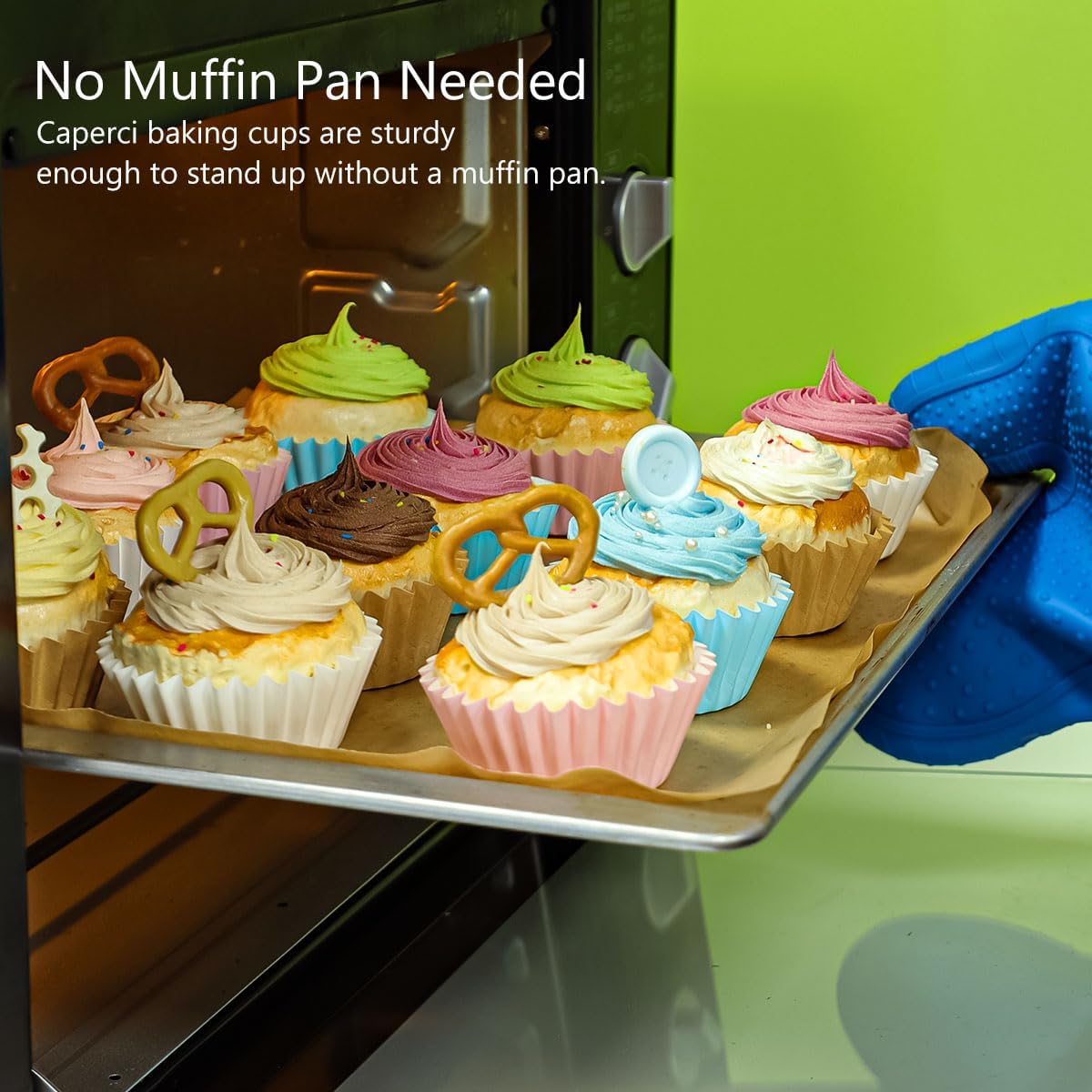Grease-Resistant Standard Pink Cupcake Liners 150 Counts - Heavy Duty Paper Muffin Baking Cups, Odorless, No Muffin Pan Needed, Easily Peels (Pink)