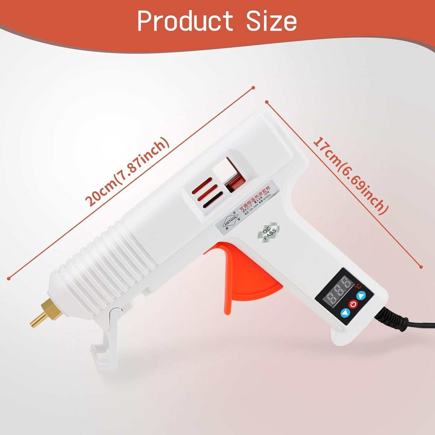 120W Hot Glue Gun Kit, High Temp Glue Gun,10 Hot Glue Sticks, Industrial Glue Gun Kit with Adjustable Temperature for Home for Crafts, DIY and Home Repair