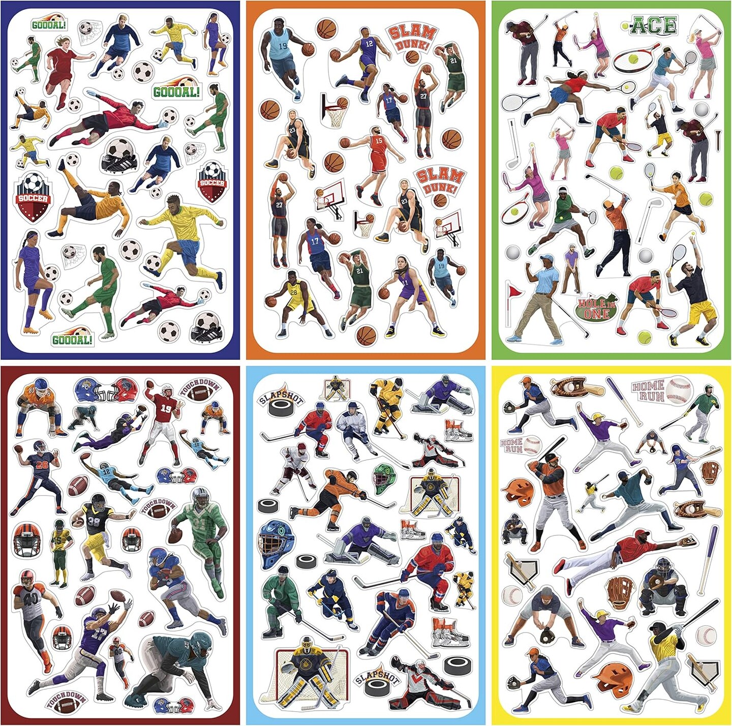 Sports Sticker Variety Pack: Assortment for The Whole Team and #1 Superfan