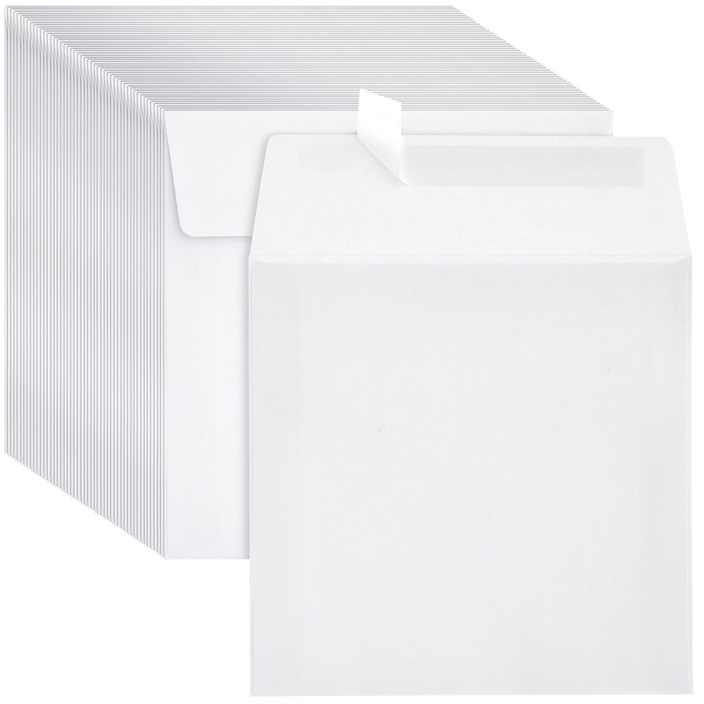 Best Paper Greetings Square Envelopes - 5.5 In x 5.5 In, White, 50 Pack, Invitation Style - Easy-Seal Closure - Business Envelopes for Wedding Invitations & Card Making Supplies