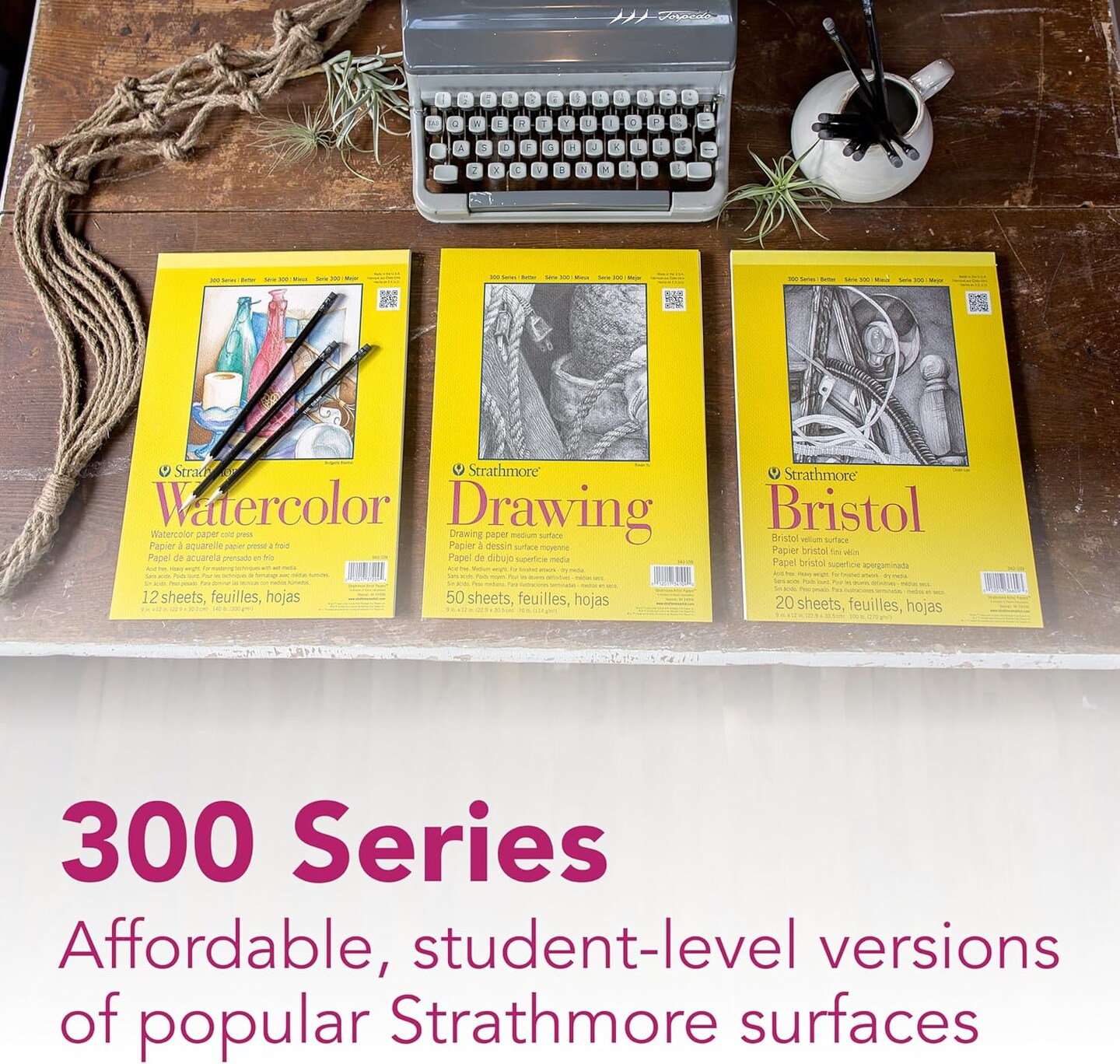 300 Series Sketch Pad, 5.5x8.5 inch, 100 Sheets, Side Wire - Artist Sketchbook for Drawing, Illustration, Art Class Students