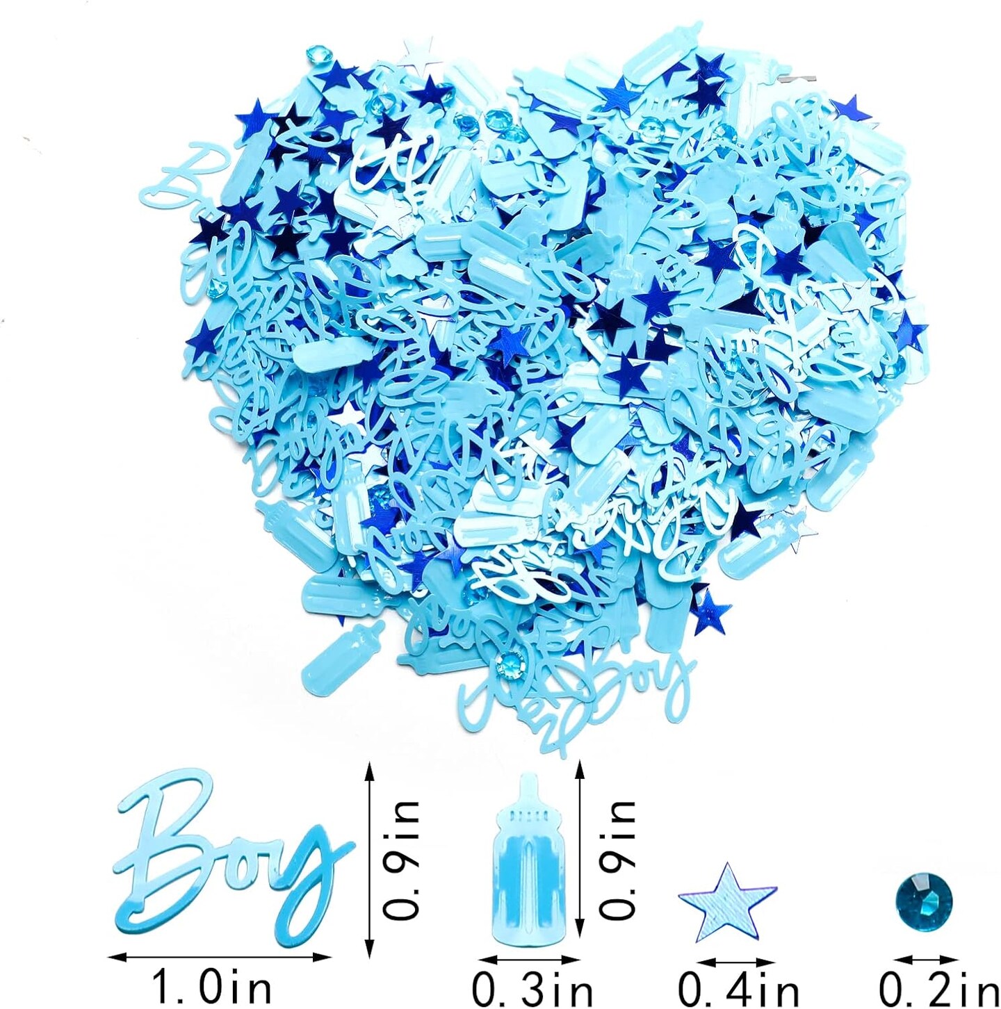 Baby Shower Confetti Baby Boy Shower Decorations Blue Baby Shower Table Confetti Decorations Party Confetti for Baby Shower Decor(1.6 oz/45 g)