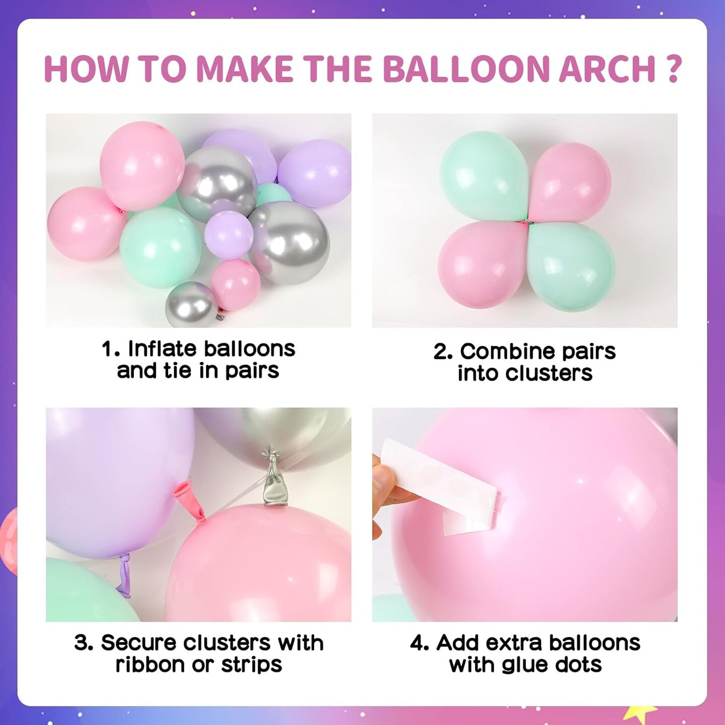 161pcs Space Balloons Arch Kit Outer Space Party Decorations with Space Astronaut Rocket Pink and Purple Balloons Space Themed Birthday Party Baby Shower Decorations