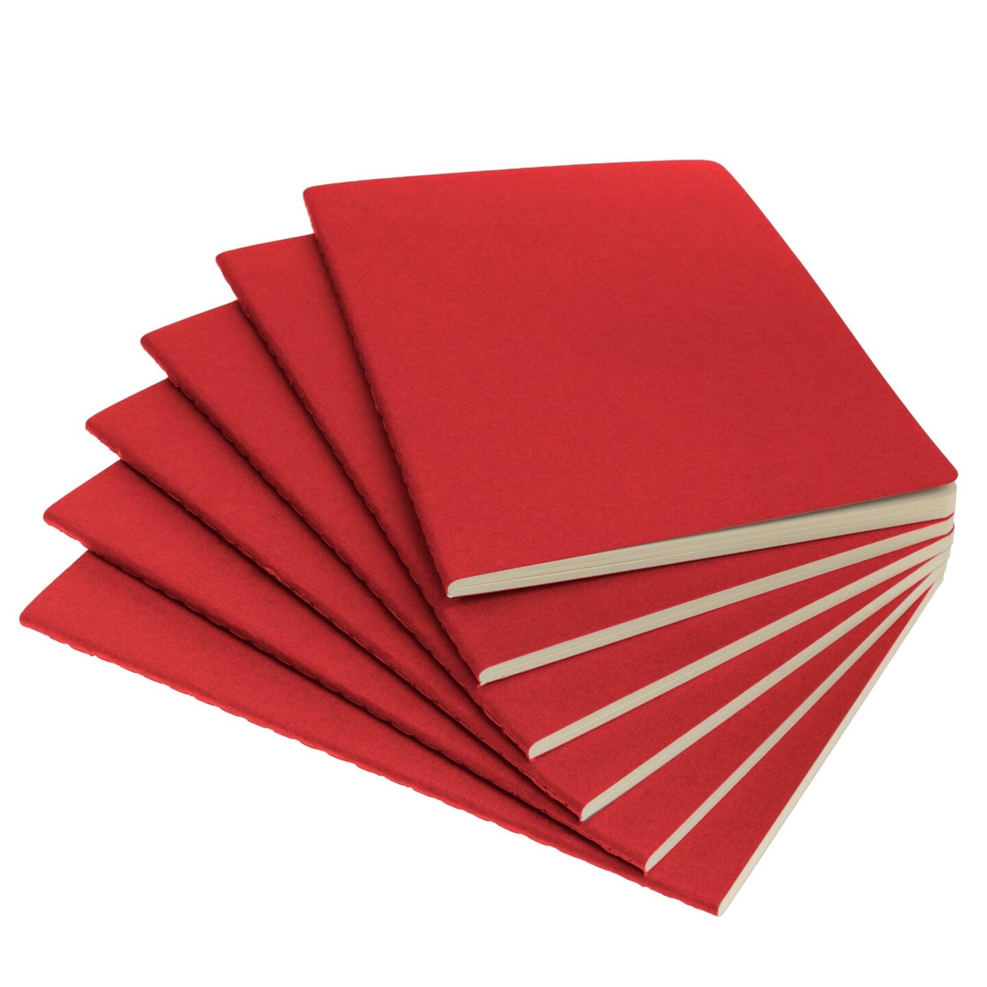 Simply Genius A5 Notebooks for Work, Travel, Business, School &#x26; More - College Ruled Notebook - Softcover Journals for Women &#x26; Men - Lined Note Books with 92 pages, 5.5&#x22; x 8.3&#x22; (Red, 6 pack)